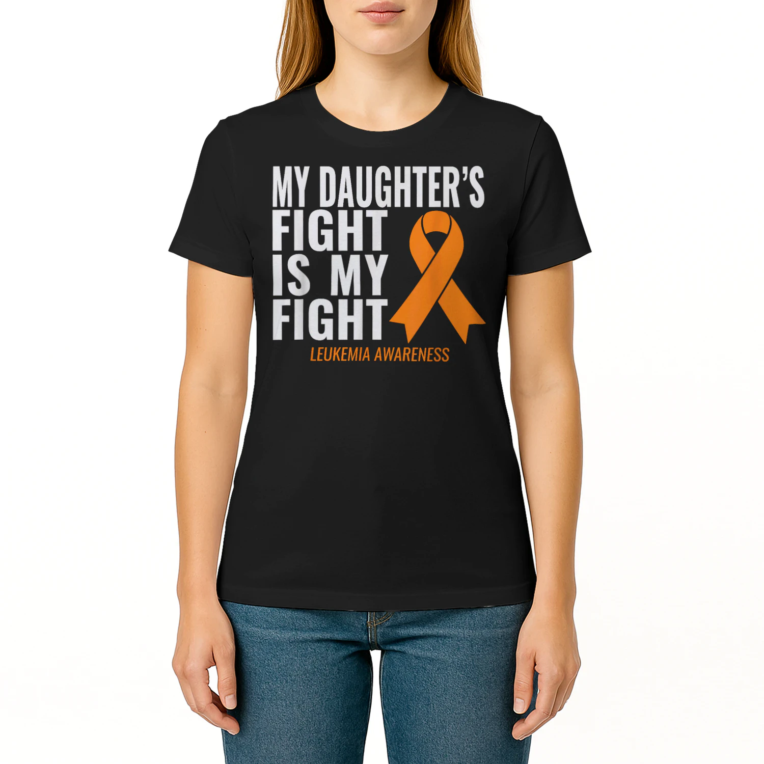 My Daughter's Fight is My Fight Leukemia Awareness T Shirt LEW0255