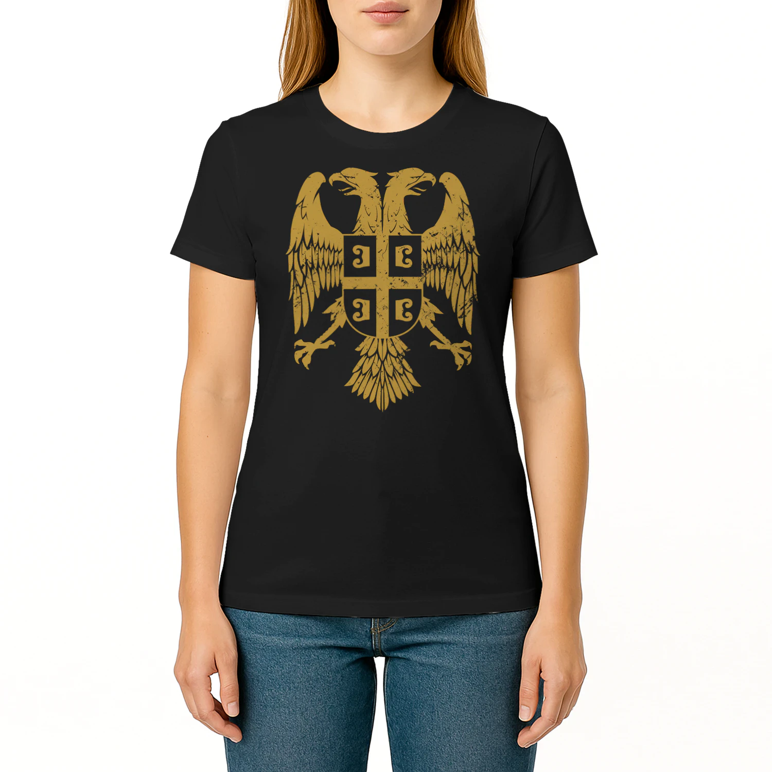 Serbian Double Headed Eagle A Serbia Coat Of Arms Fan Eagle T Shirt EAG0102