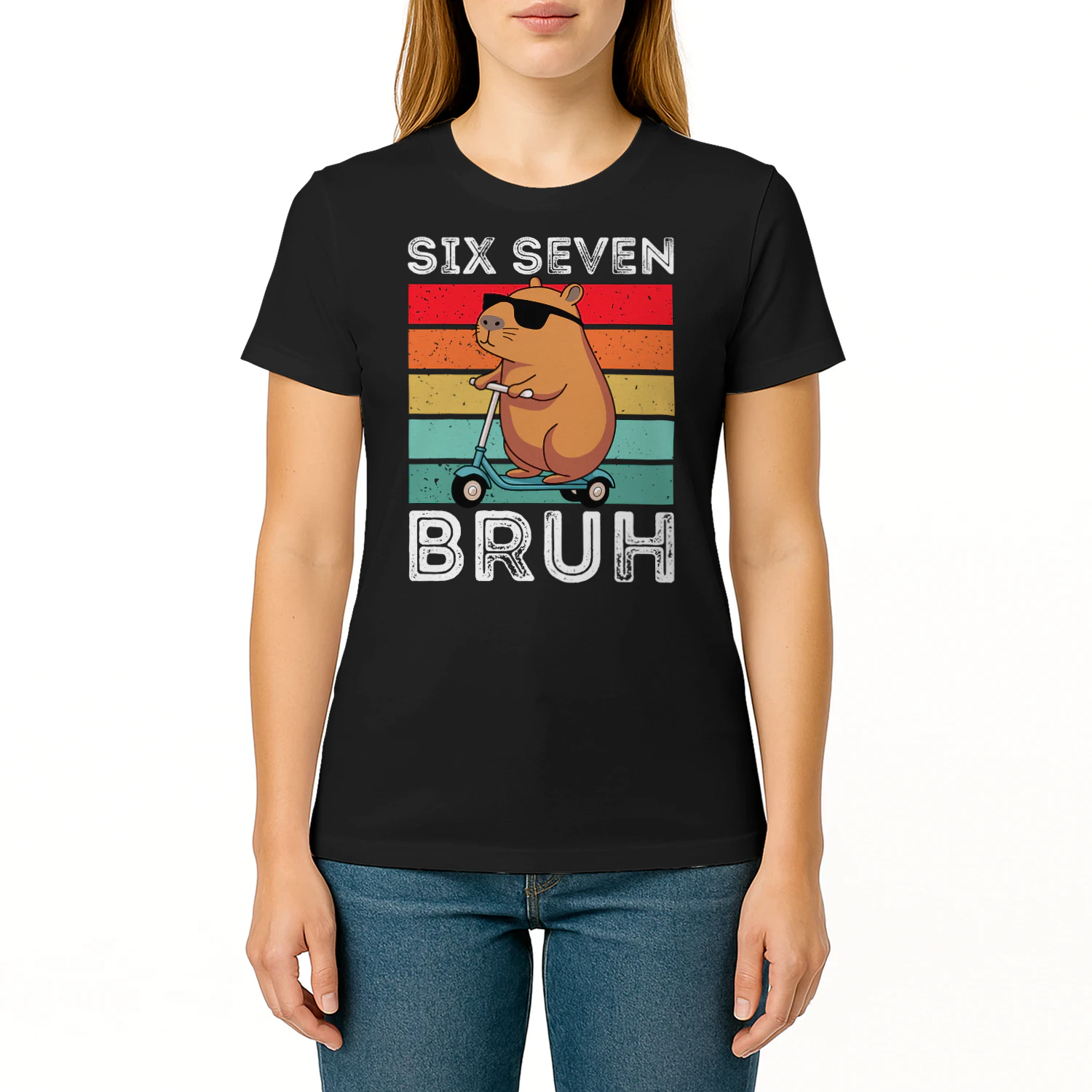 Six Seven Bruh 67 Meme Funny Cute Capybara T Shirt CAB0737