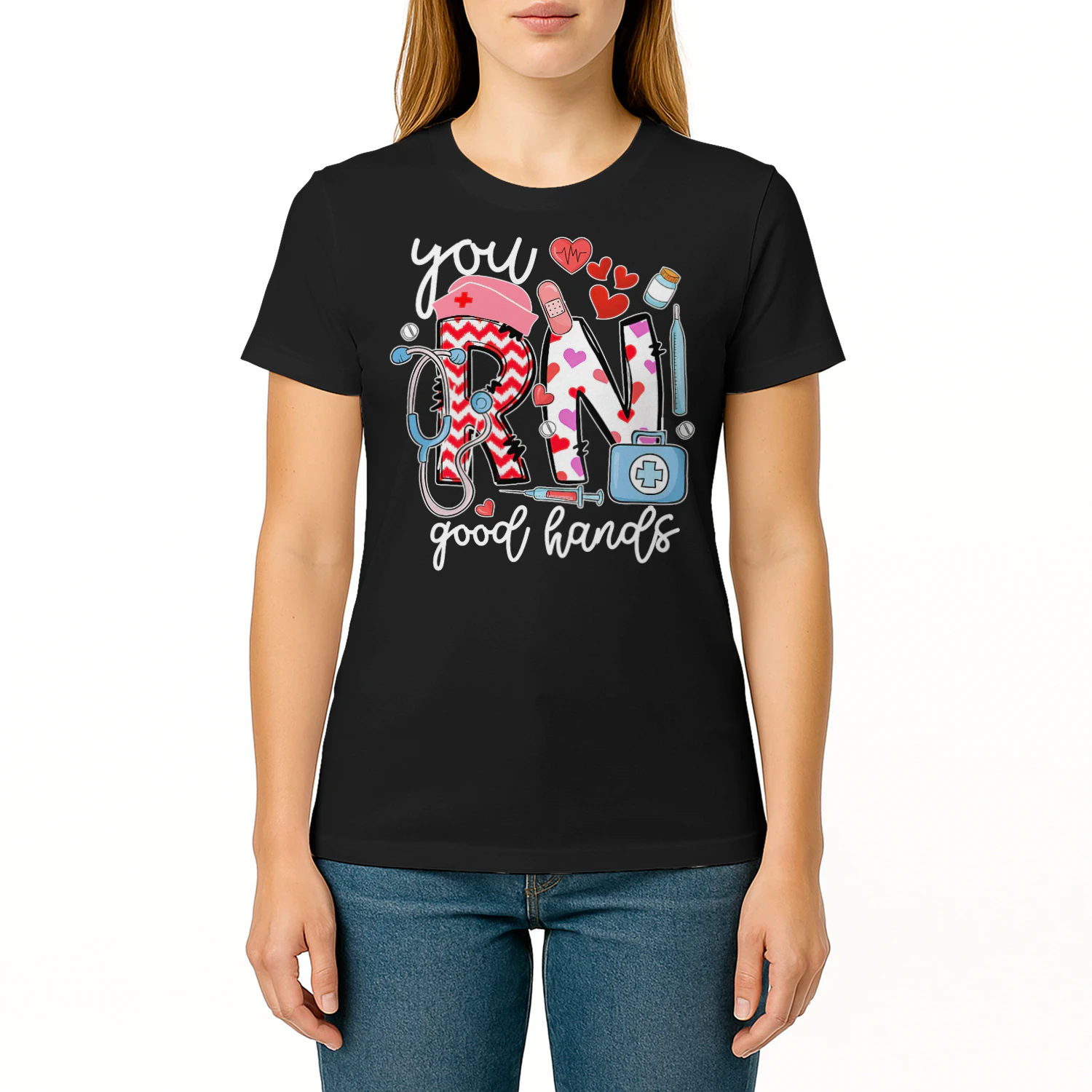 You Rn Good Hands Cute Nurse Nursing Student Graduation Nursing T Shirt NUR0311