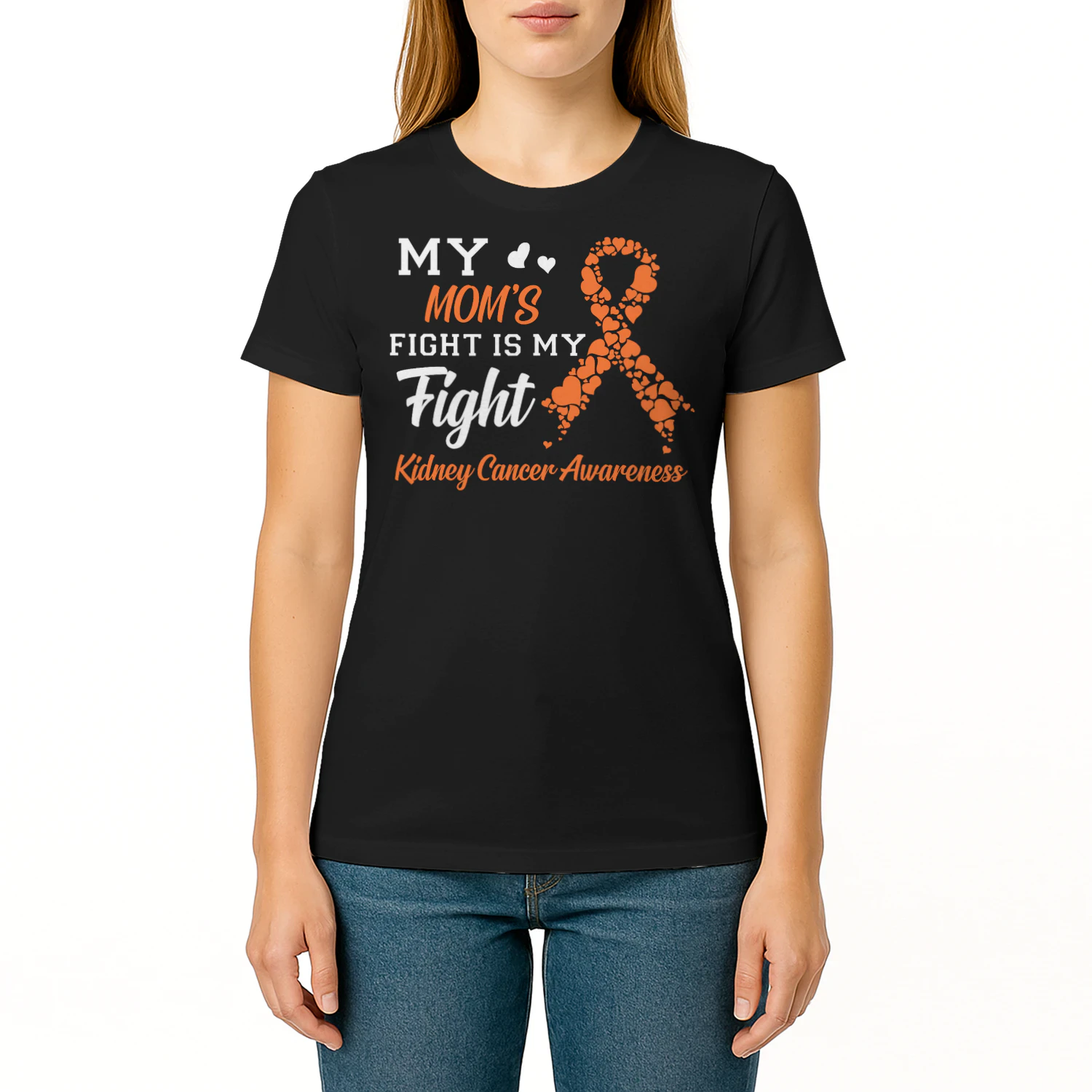 My Mom's Fight Is My Fight Kidney Cancer Awareness T Shirt KIW0299