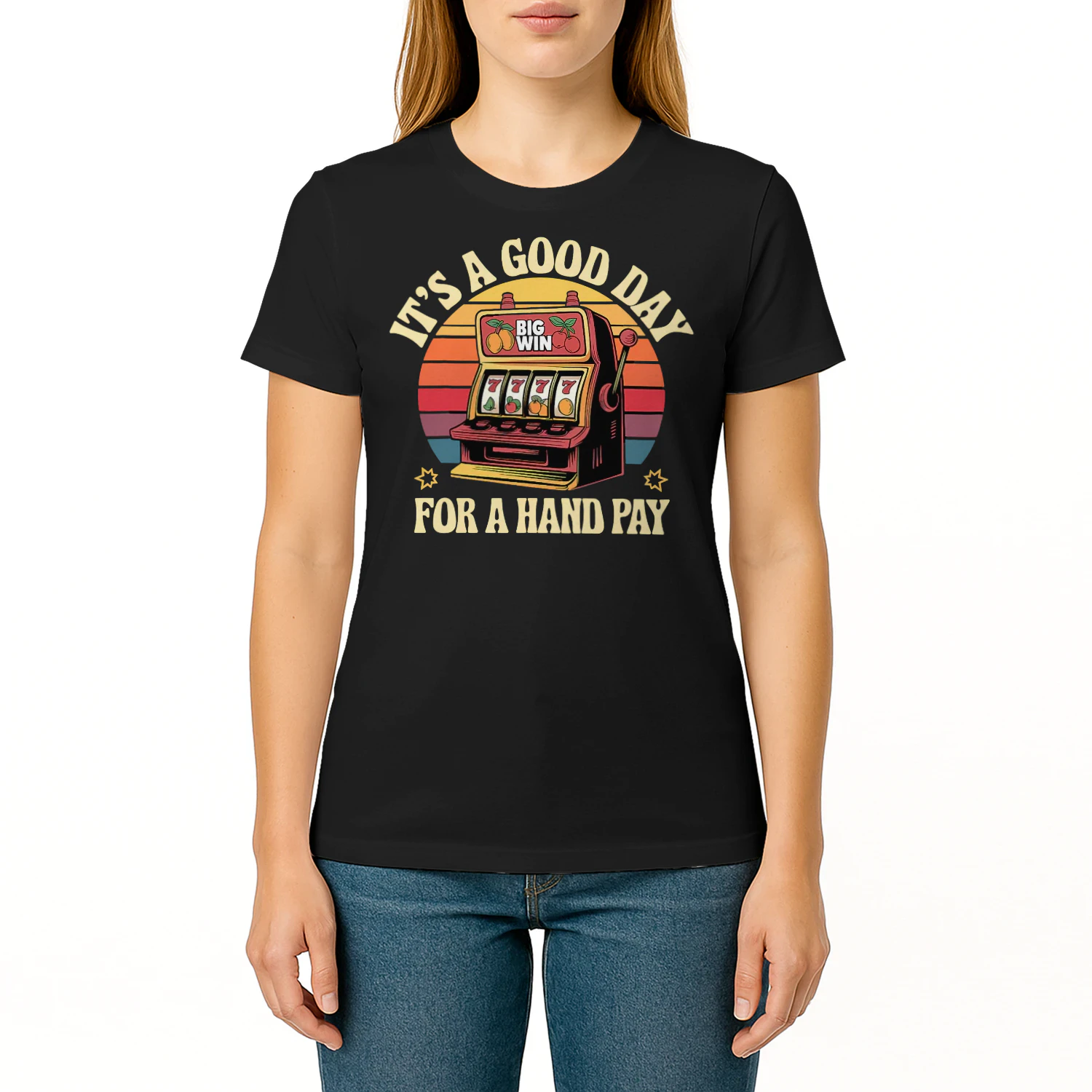 Slot Machine Slots Day Handpay Hand Pay Men Women Poker T Shirt POK0099