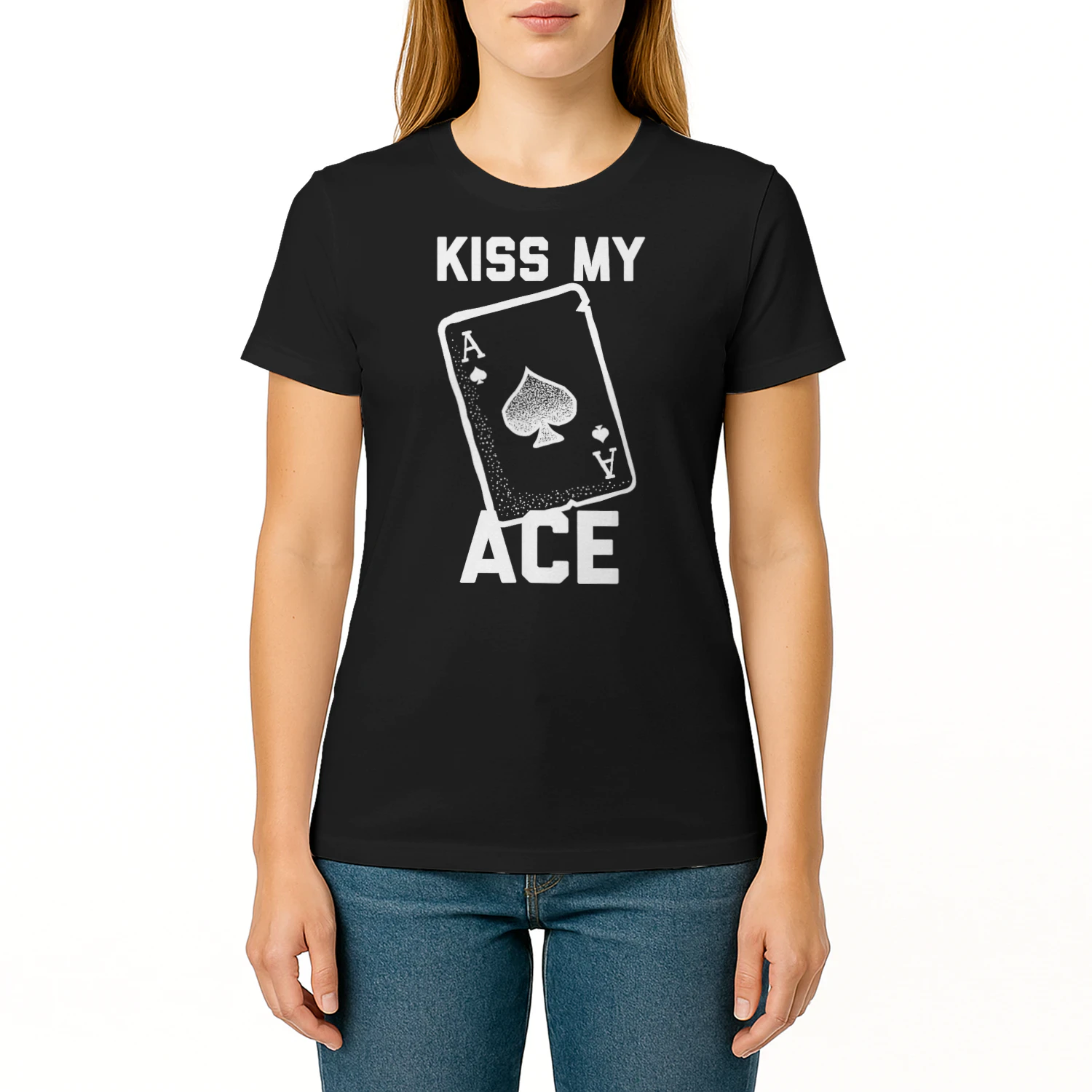 Funny Poker Kiss My Ace Poker Card Spades Poker T Shirt POK0127