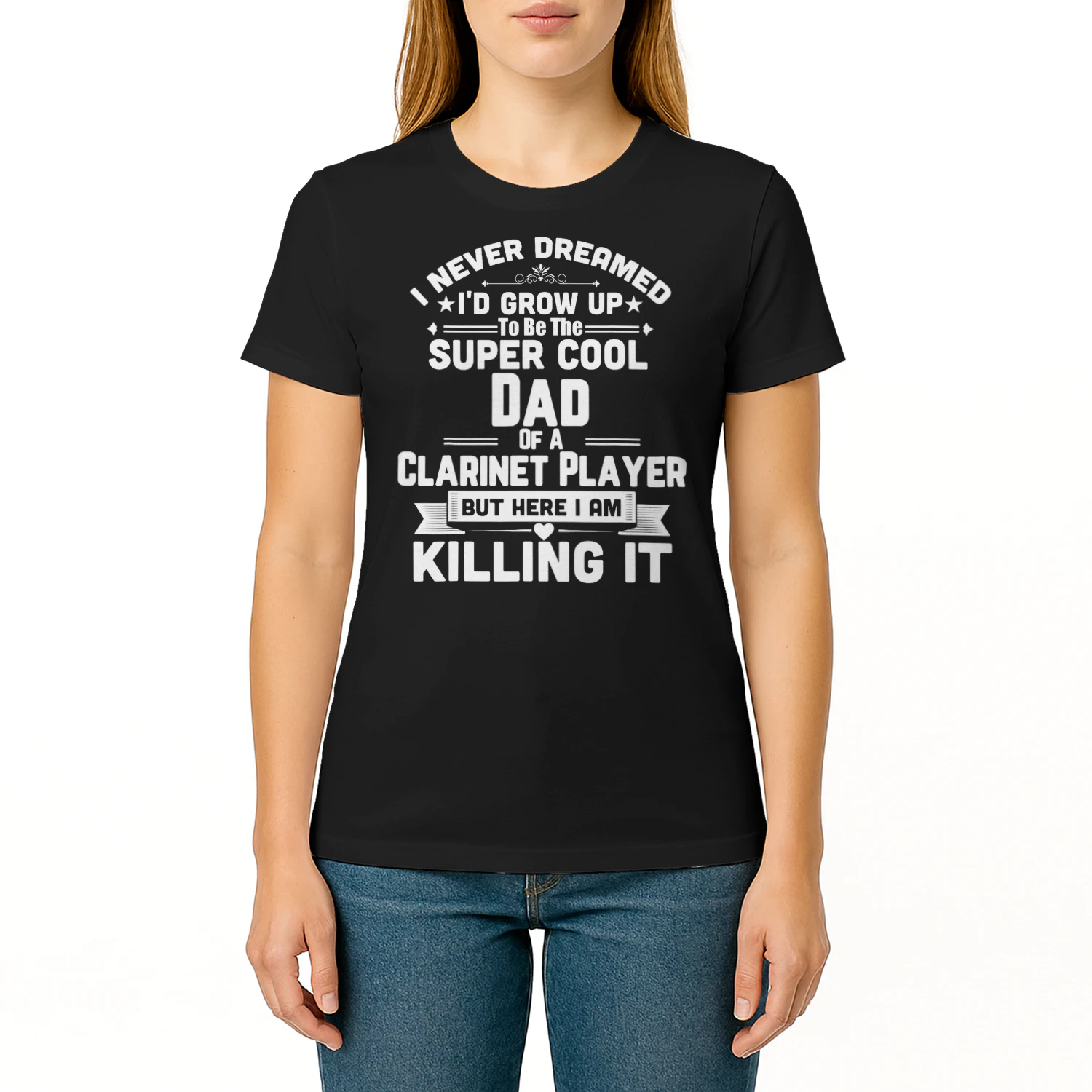 Super Cool Dad Of A Clarinet Player Marching Band T Shirt MCB0303