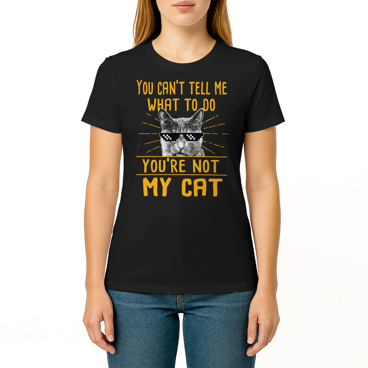 You Cant Tell Me What To Do Cat T Shirt CLR0704