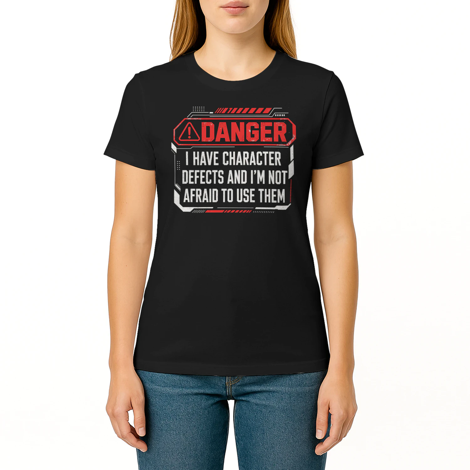 Danger I Have Character Defects Funny Recovery Sobriety T Shirt SOB0054