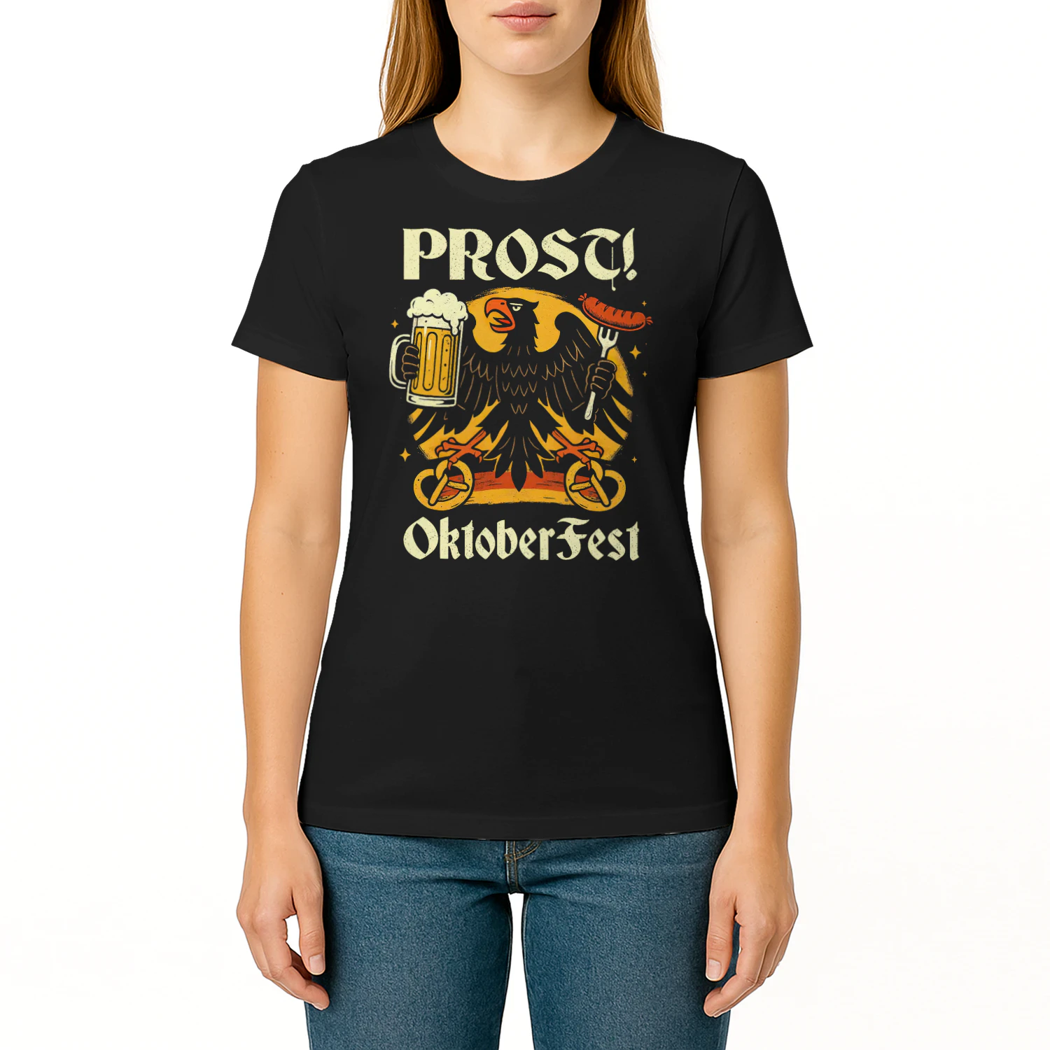 Prost Oktoberfest German Eagle Beer Wurst Men Women Eagle T Shirt EAG0099