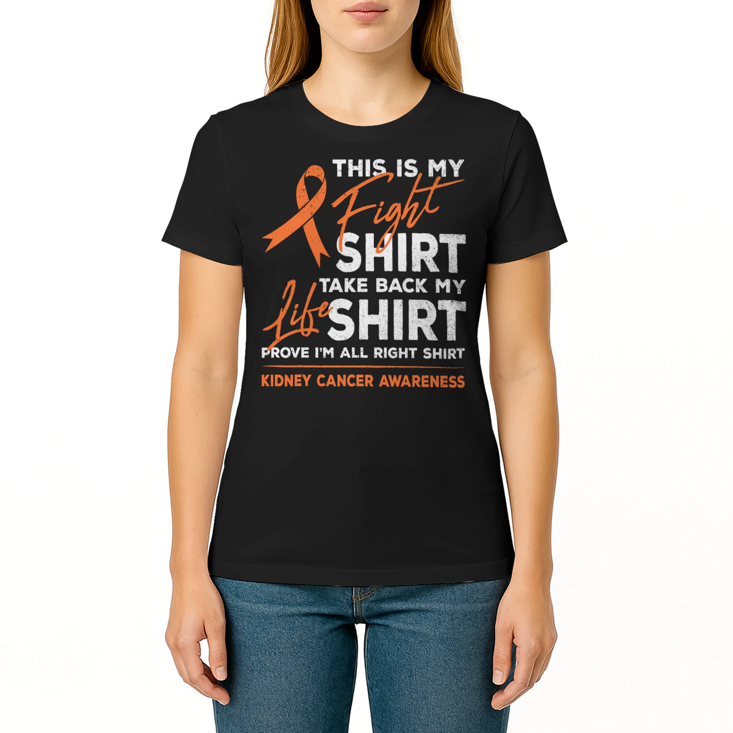 This Is My Fight Shirt Kidney Cancer Awareness Month Ribbon T Shirt KIW0339