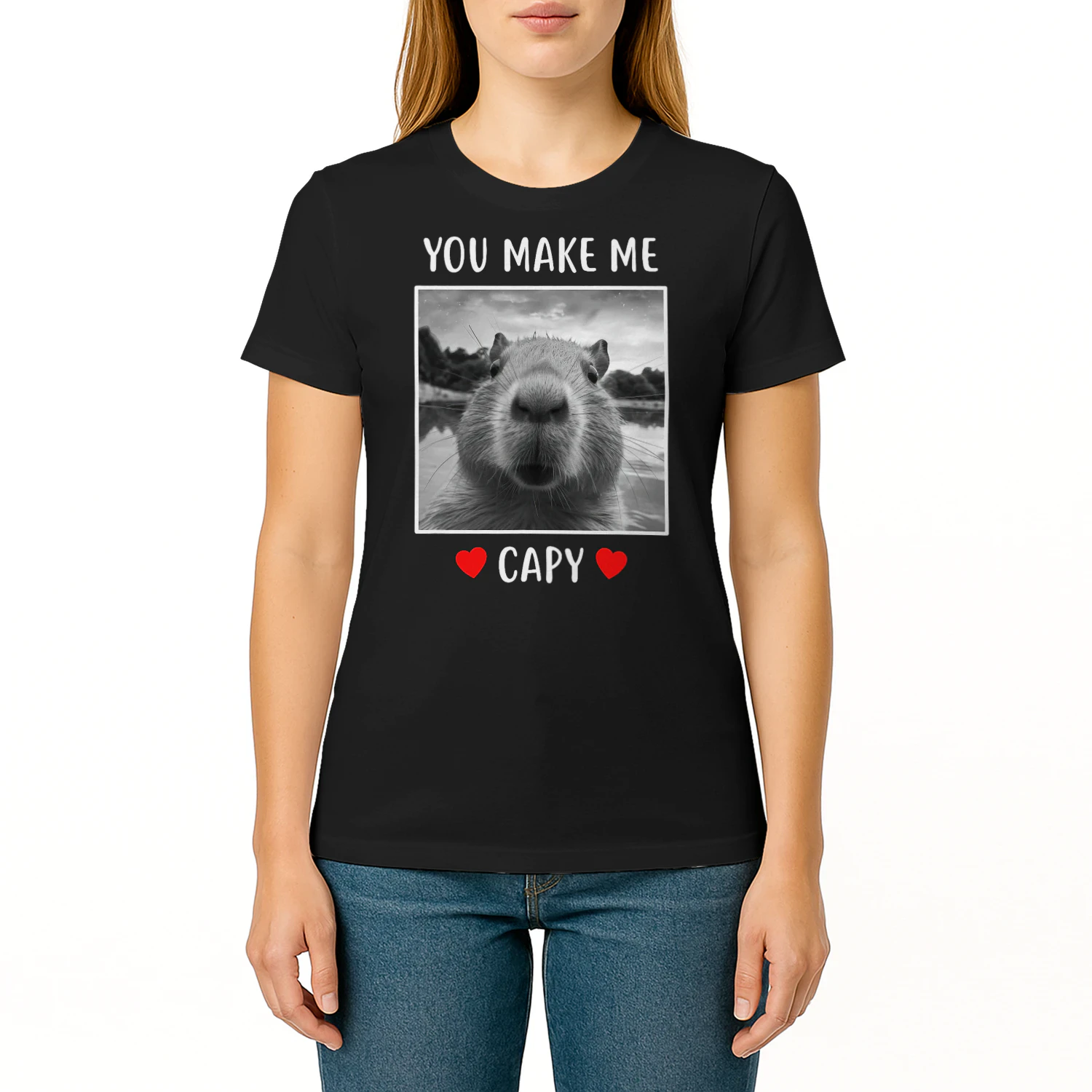 Valentines Day You Make Me Capy Funny Capybara T Shirt CAB0772