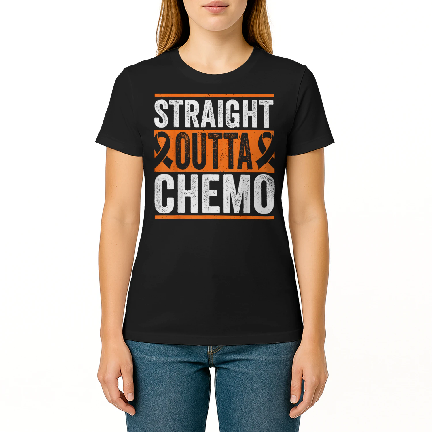 Straight Outta Chemo Leukemia Cancer Fighter T Shirt LEW0314