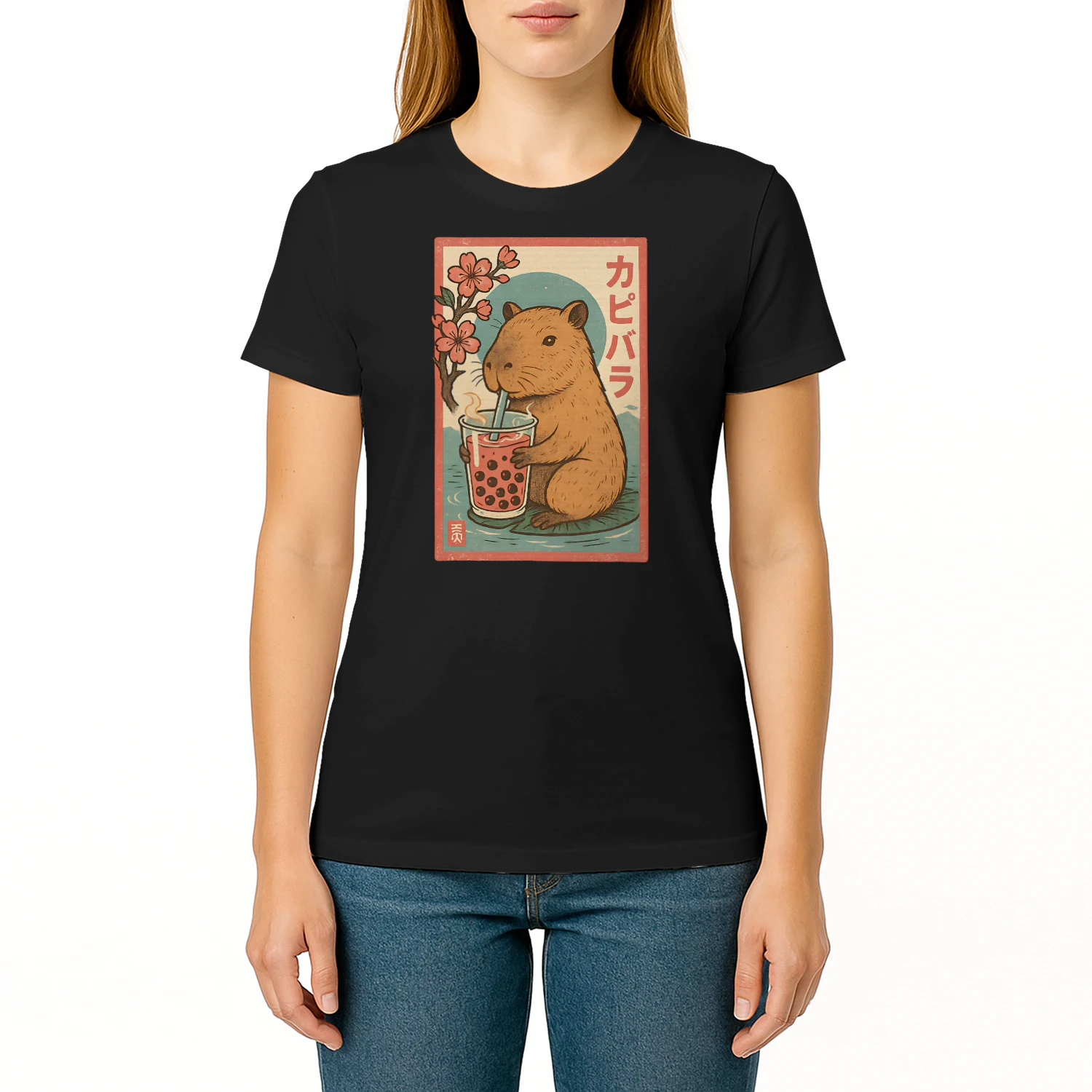 Anime Capybara Graphic Tees Kawaii Japanese Vintage Capibara T Shirt CAB0019