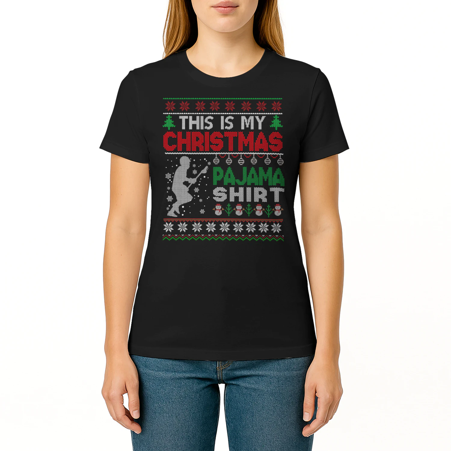 This Is My Christmas Pajama Ugly Sweater Lacrosse Xmas Lacrosse T Shirt LAR0469