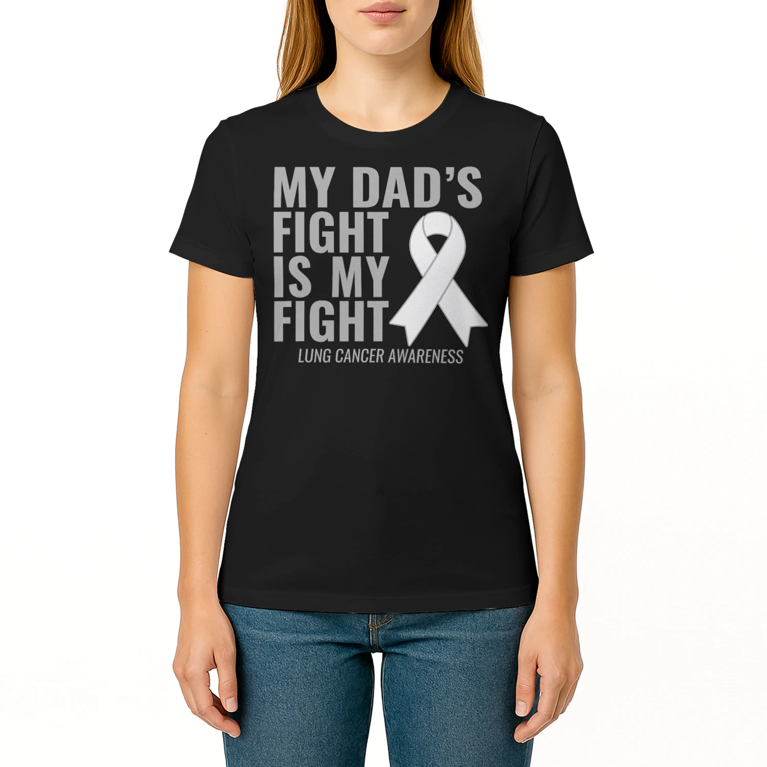 Lung Cancer Shirt My Dads Fight Is My Fight Lung Cancer T Shirt LUC0117