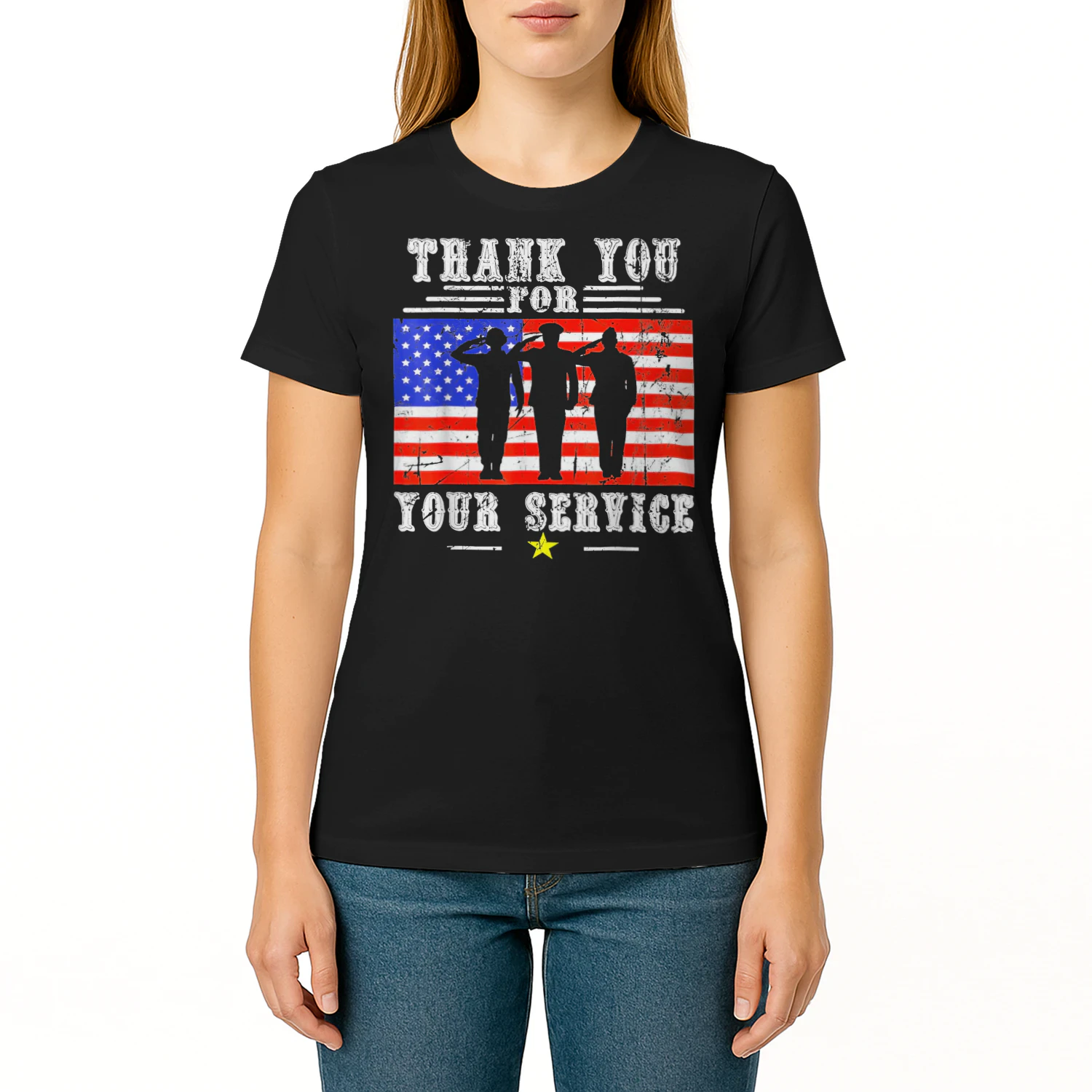 Vintage Veteran Thank You For Your Service Tee Veteran T Shirt VET1065