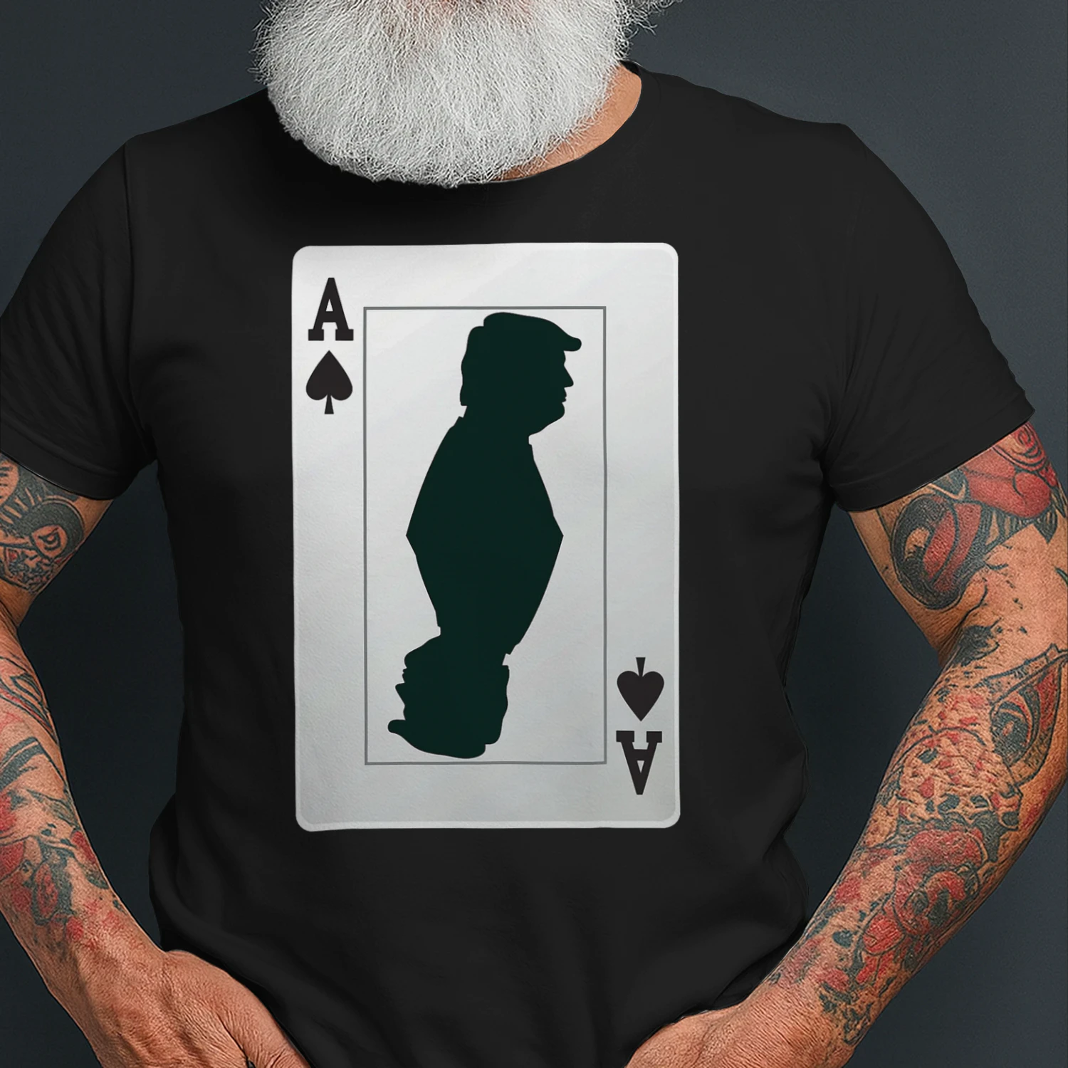 Black Ace Heart Poker Trump Card Donald Trump Poker T Shirt POK0326