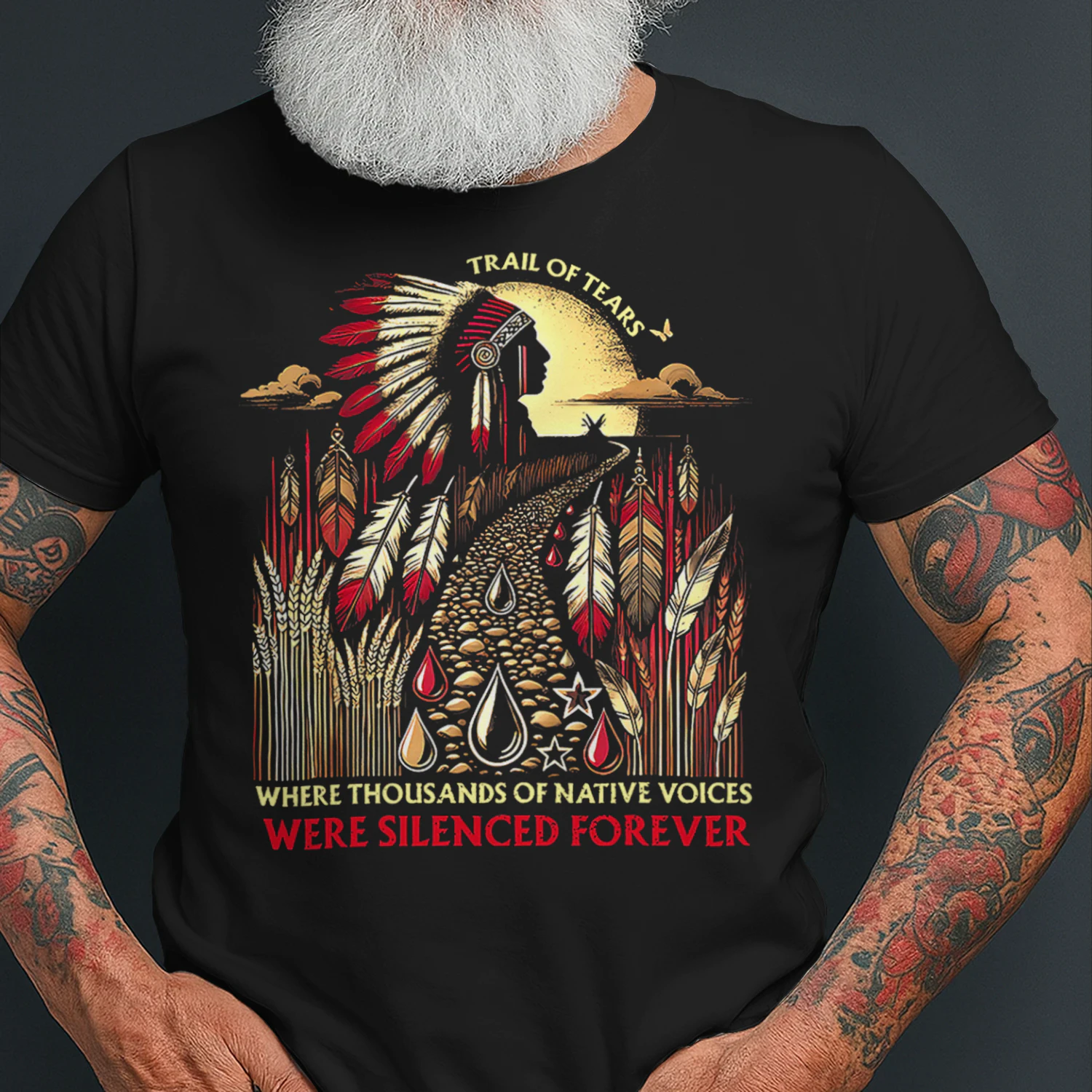 Trail Of Tears Where Thousands Of Native Voices Were NA T Shirt NTA0168