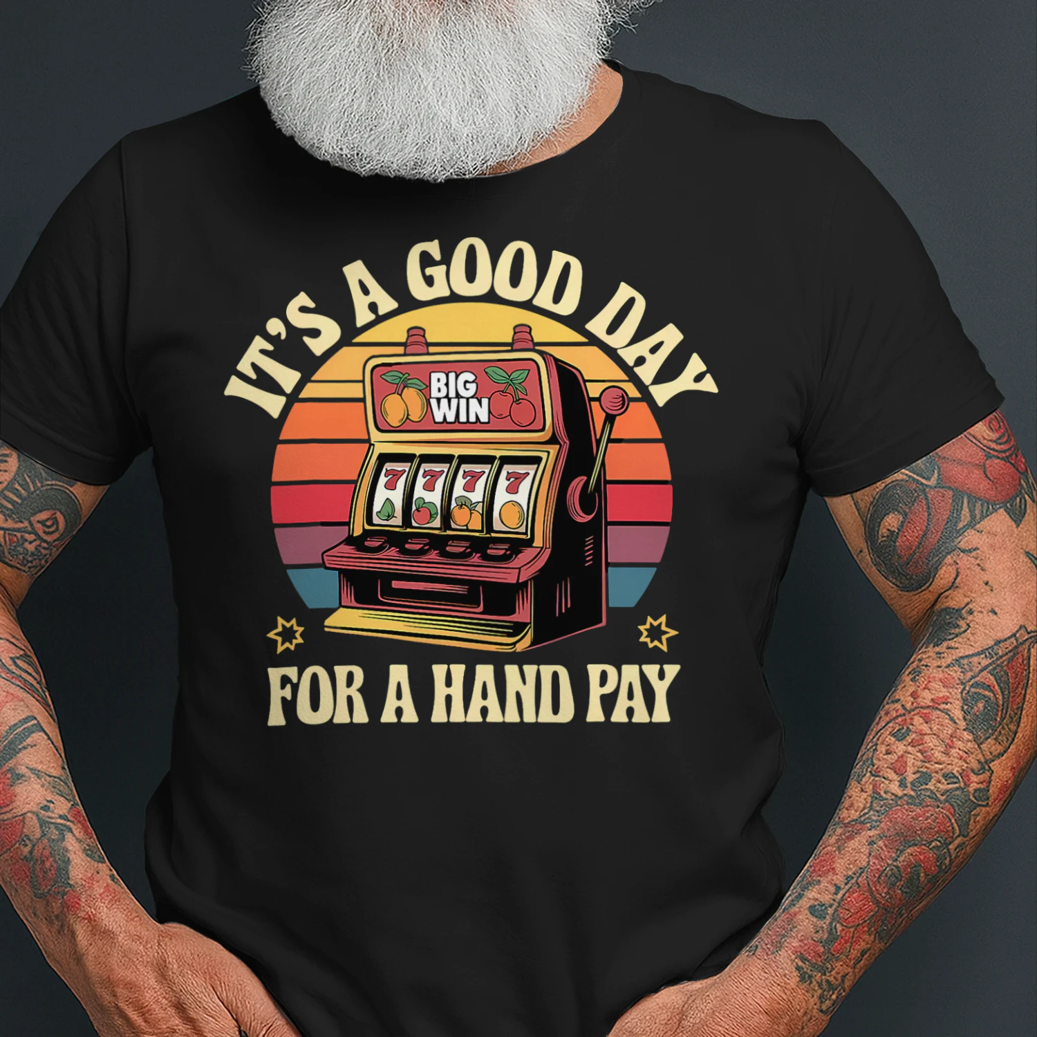 Slot Machine Slots Day Handpay Hand Pay Men Women Poker T Shirt POK0099