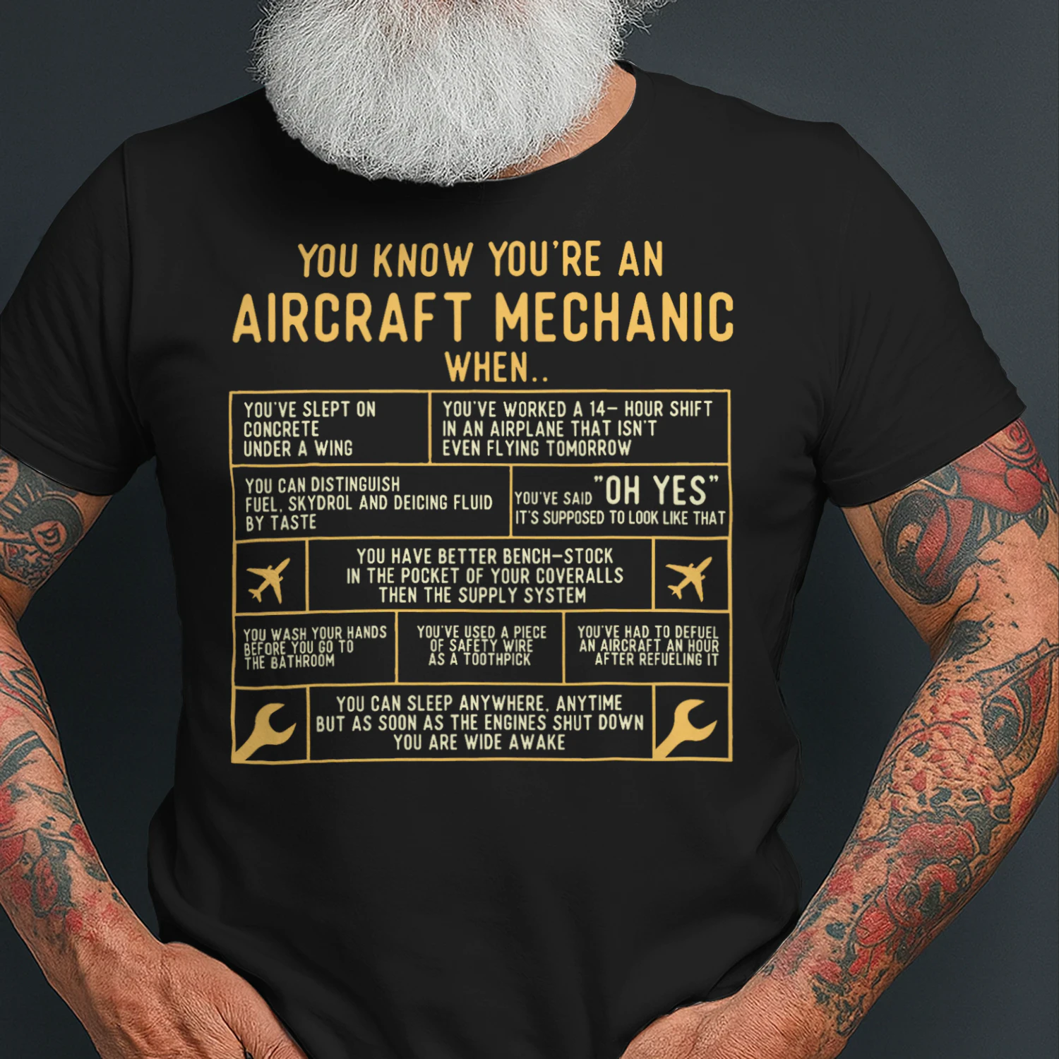 You Know Youre An Aircraft Mechanic Airplane Maintenance Airplane T Shirt AIP0001
