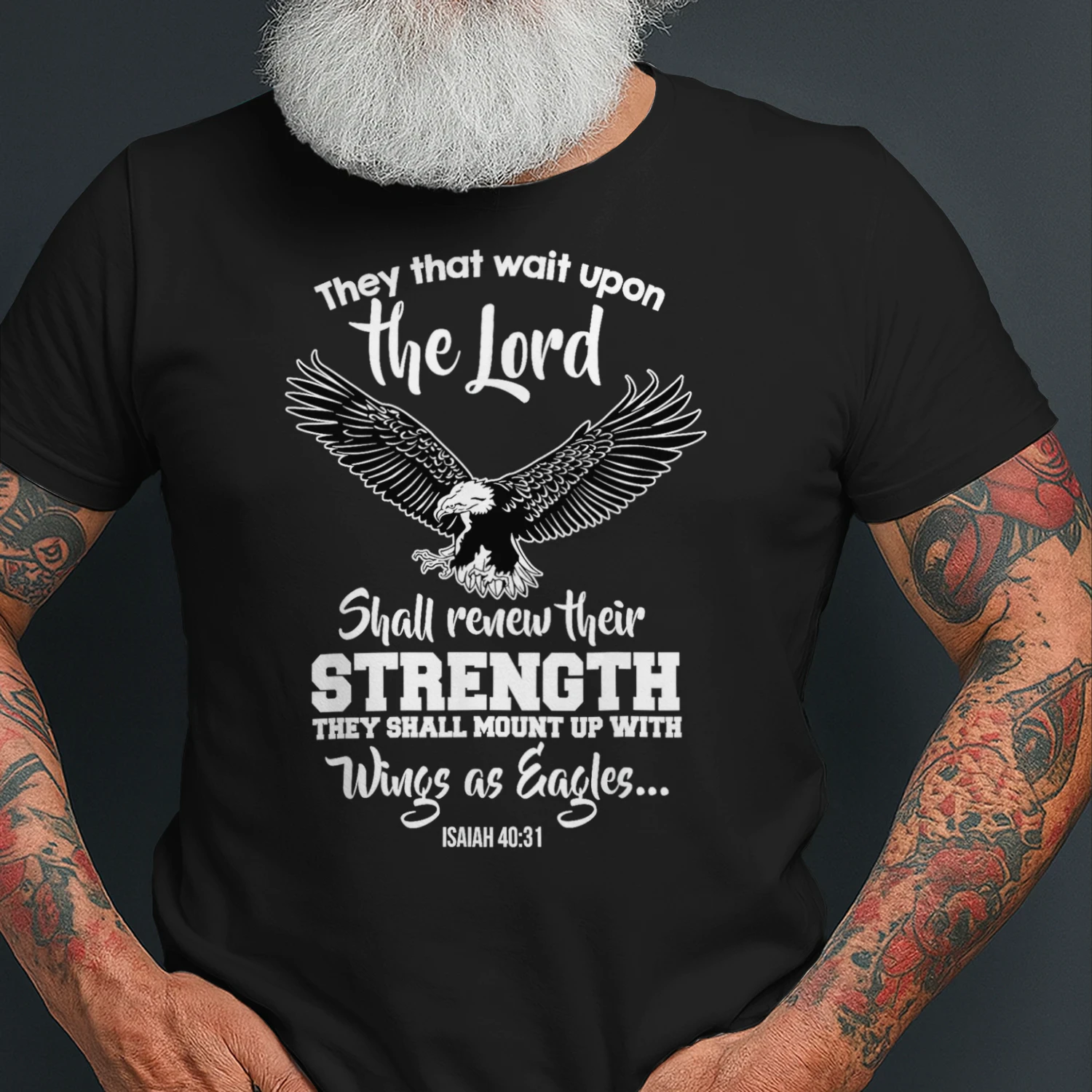 Wings Like Eagles Isaiah 40 31 Christian Bible Verse Eagle T Shirt EAG0113
