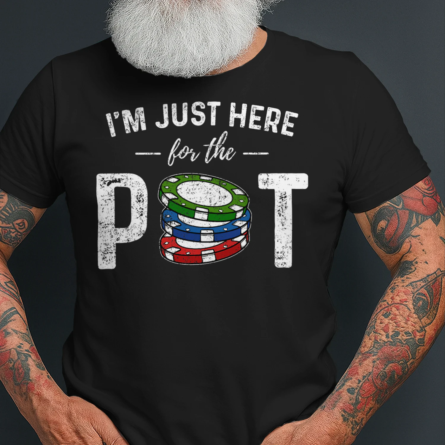 Poker Im Just Here For The Pot Funny Poker T Shirt POK0202
