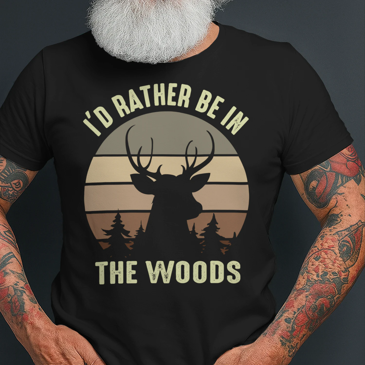 Id Rather Be In The Woods Hunting T Shirt HUT0159