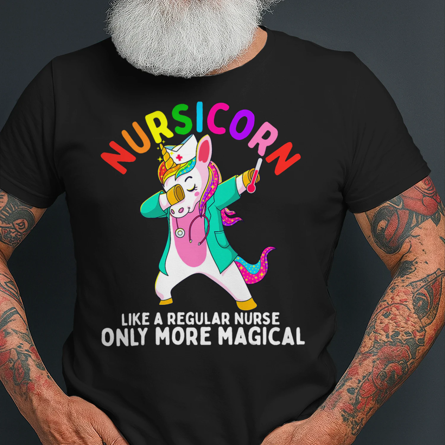Unicorn Nurse Funny Nursicorn Rainbow Nursing Rn Gift Women Nursing T Shirt NUR0074