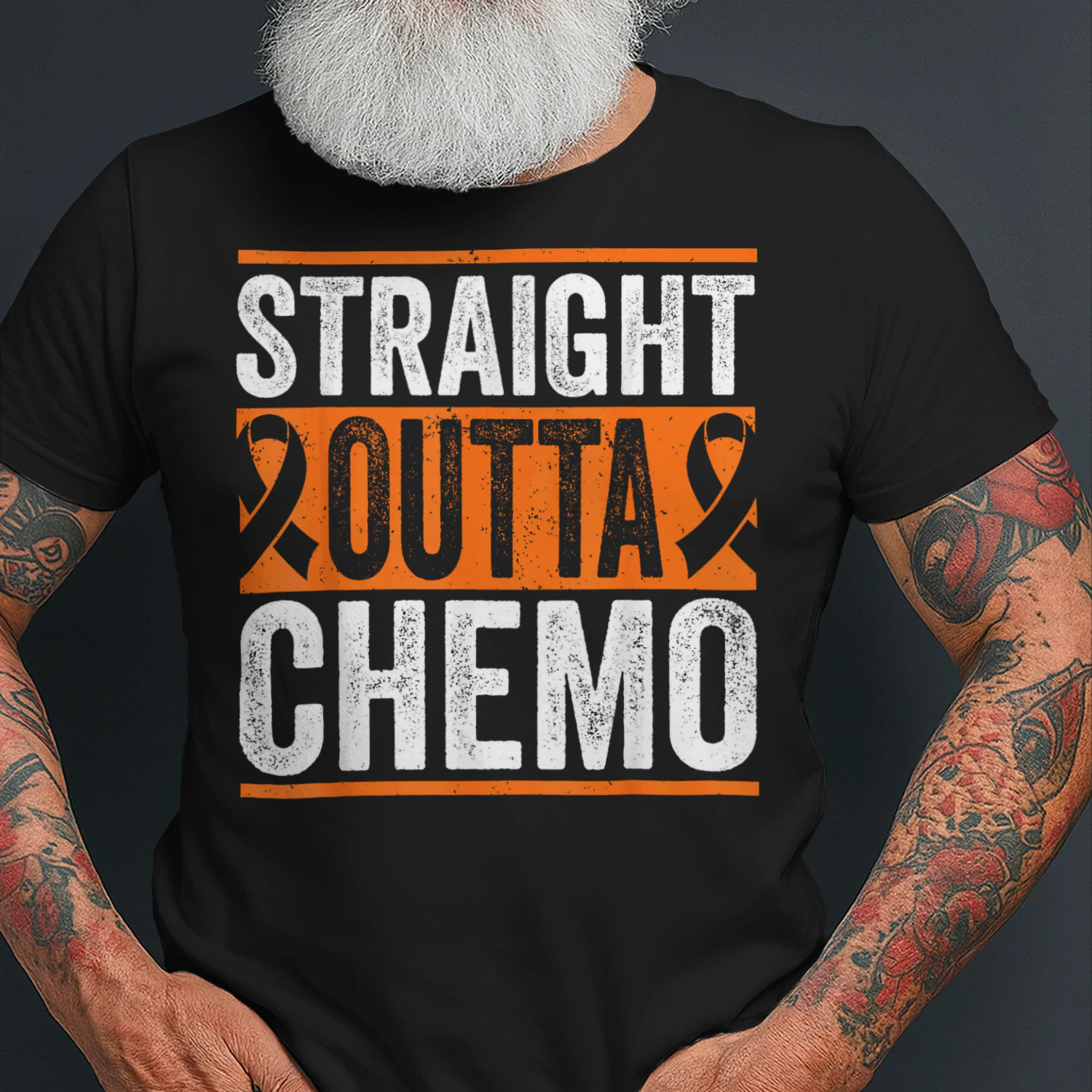 Straight Outta Chemo Leukemia Cancer Fighter T Shirt LEW0314