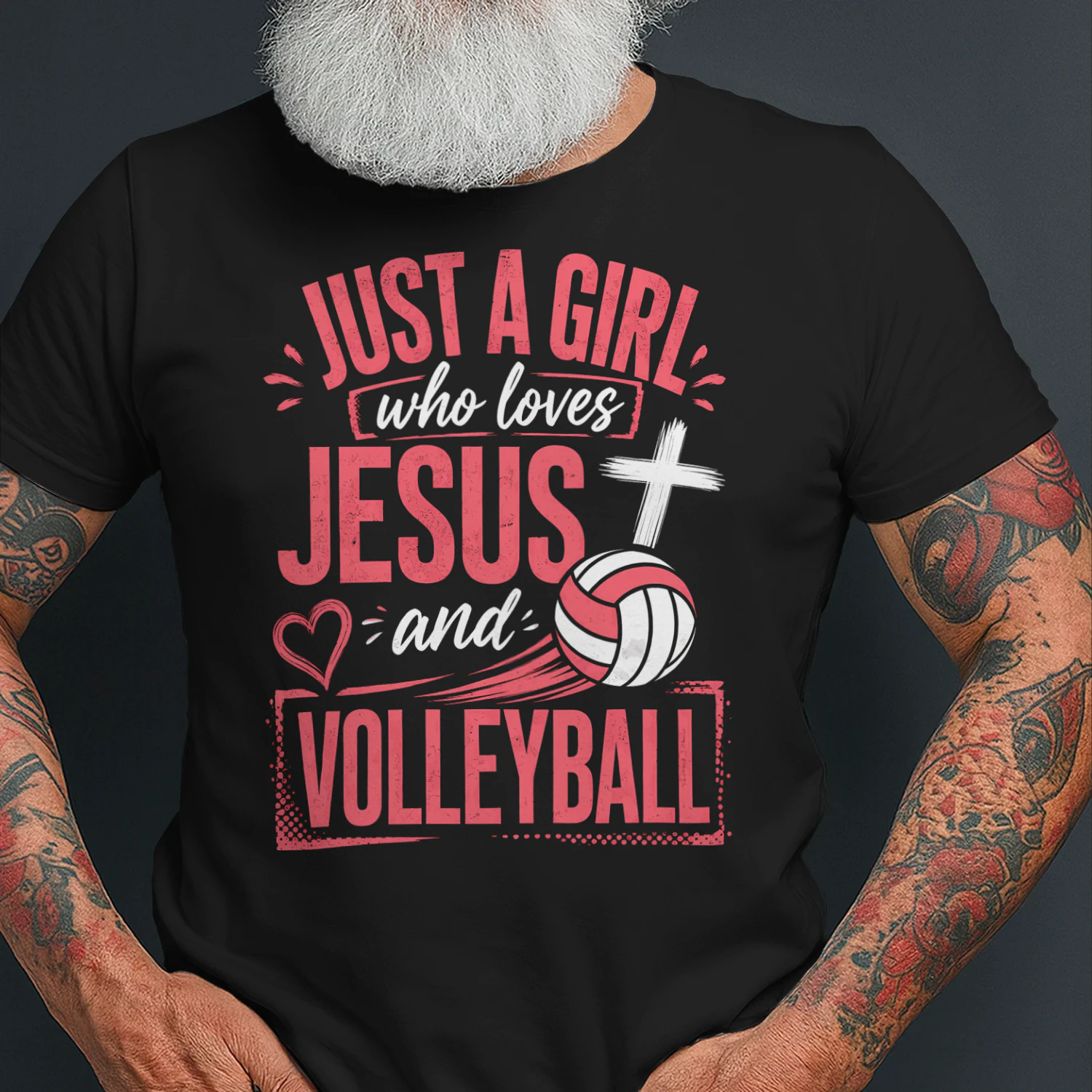 Just A Girl Loves Jesus Volleyball T Shirt VOL0030