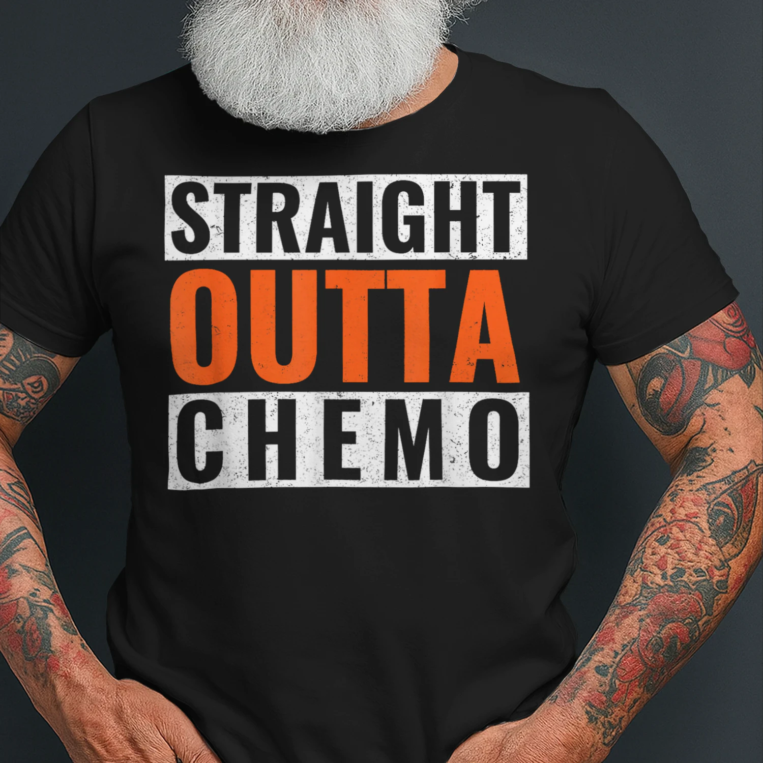 Straight Outta Chemo T Shirt Orange Leukemia Kidney Cancer T Shirt LEW0315