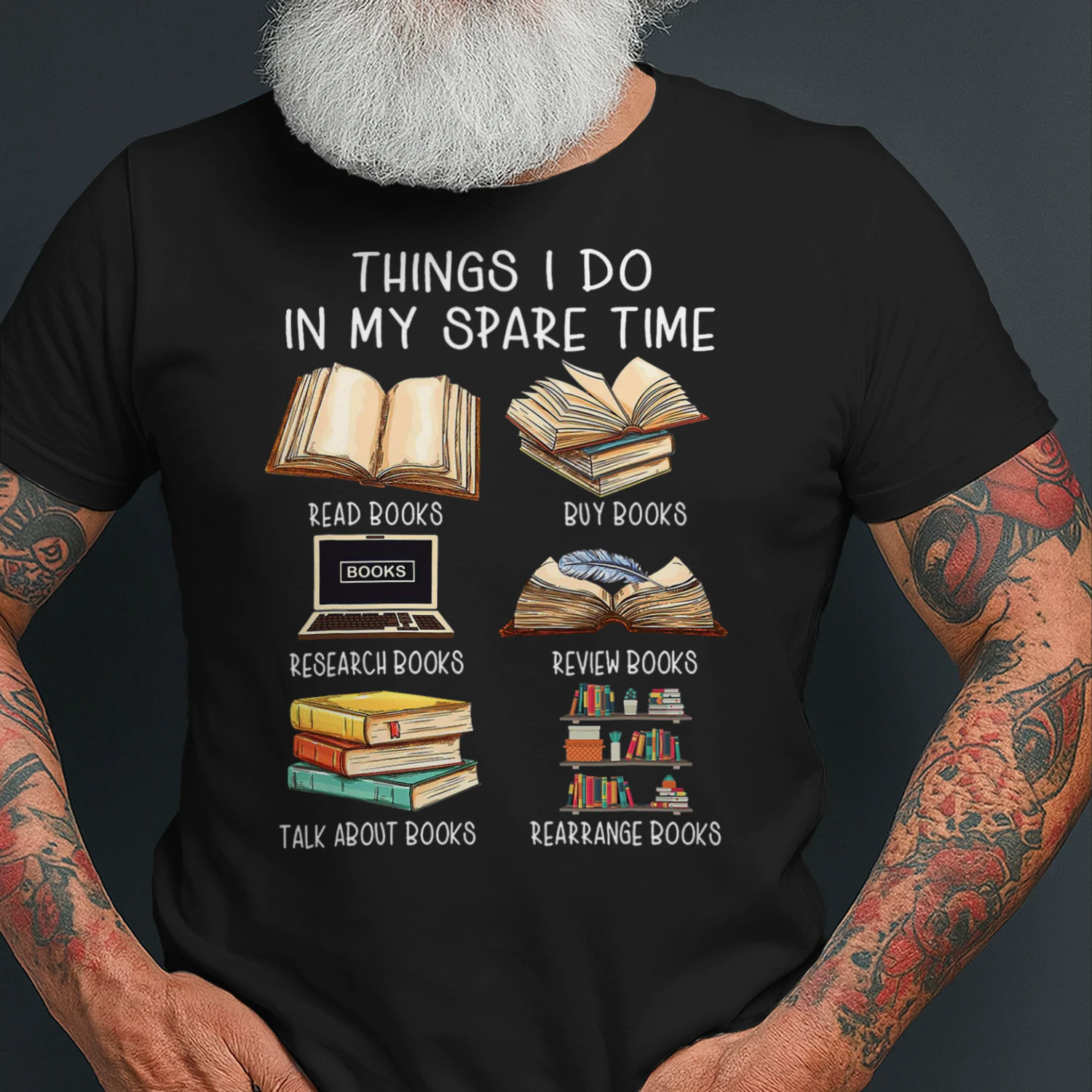 Things I Do In My Spare Time Read Books Buy Books Read Books T Shirt REB0881