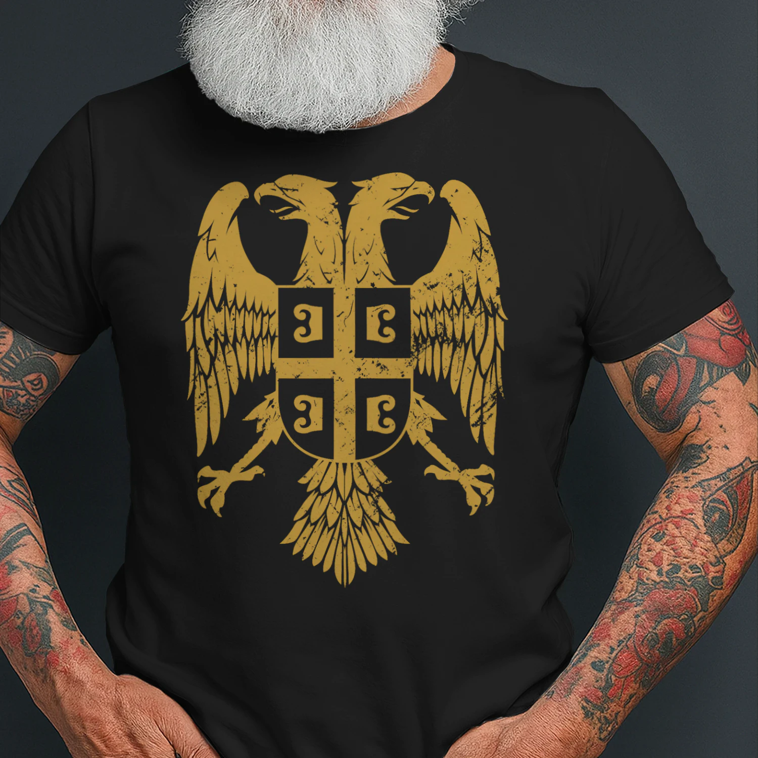 Serbian Double Headed Eagle A Serbia Coat Of Arms Fan Eagle T Shirt EAG0102