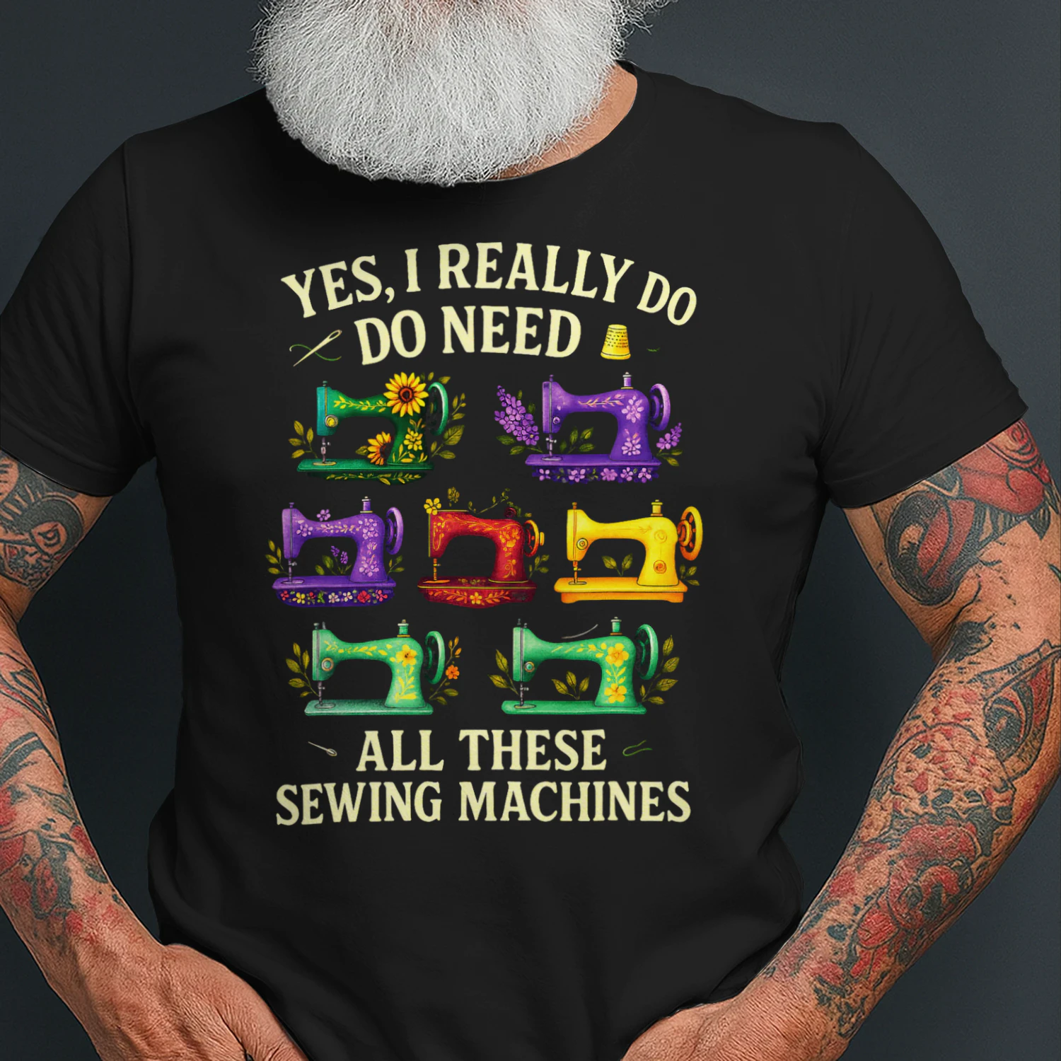 Yes, I Really Do Need Sewing Machines Quilting T Shirt SEQ0904
