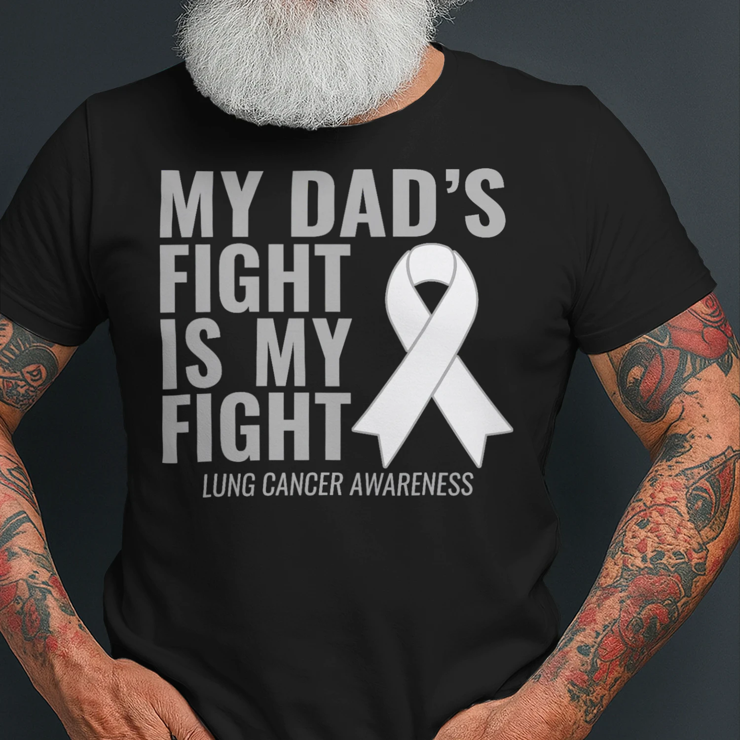 Lung Cancer Shirt My Dads Fight Is My Fight Lung Cancer T Shirt LUC0117