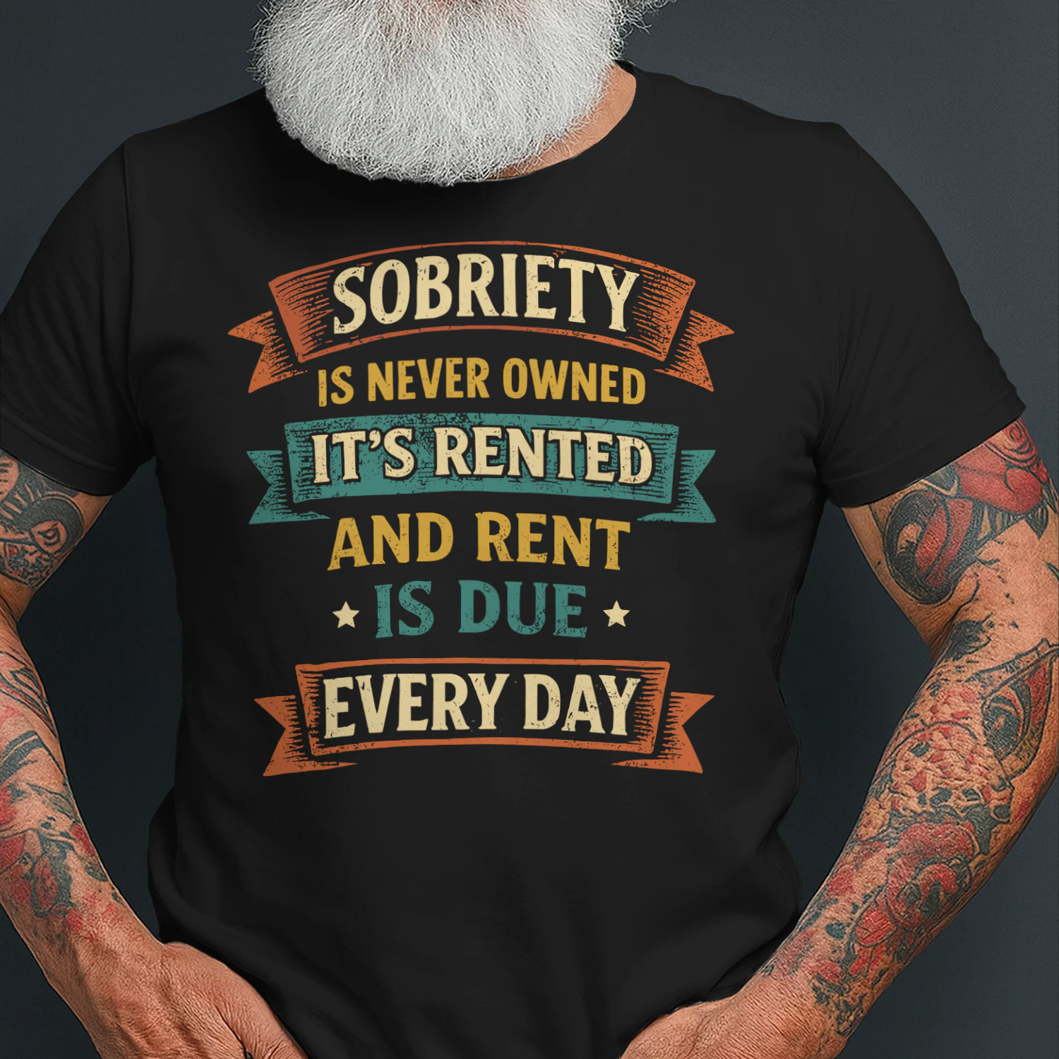 Sobriety Is Never Owned Sober Aa Na Funny Sobriety T Shirt SOB0045