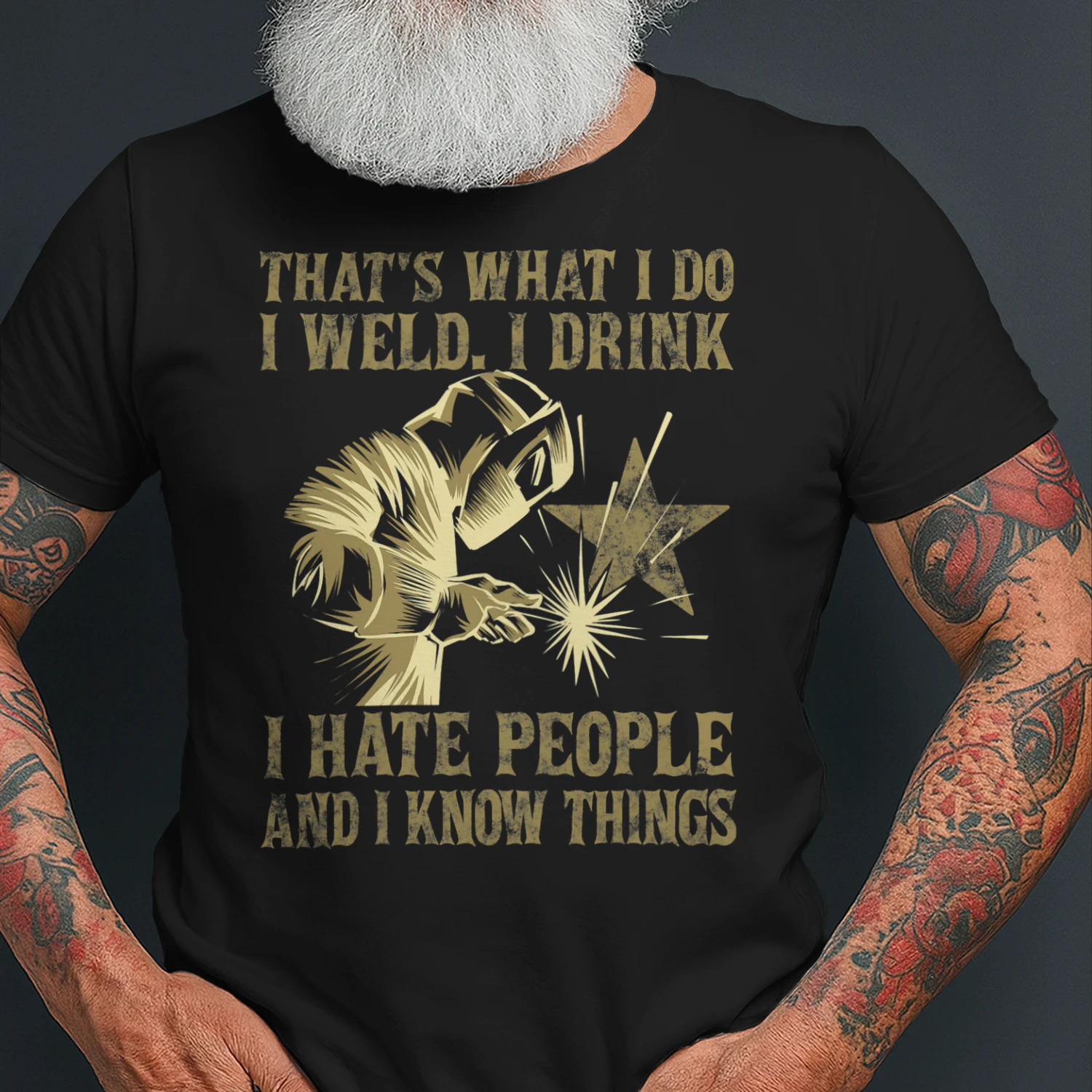 Welding Thats What I Do I Weld American Flag Proud Welder Welder T Shirt WED0454