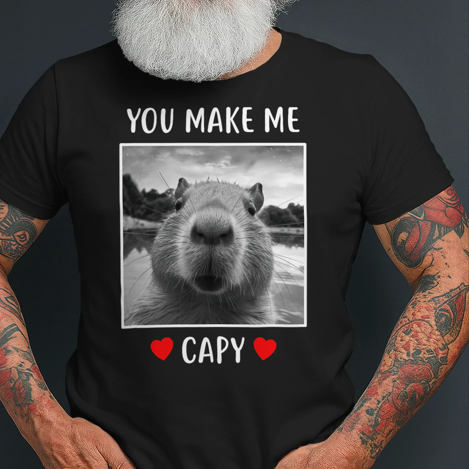 Valentines Day You Make Me Capy Funny Capybara T Shirt CAB0772