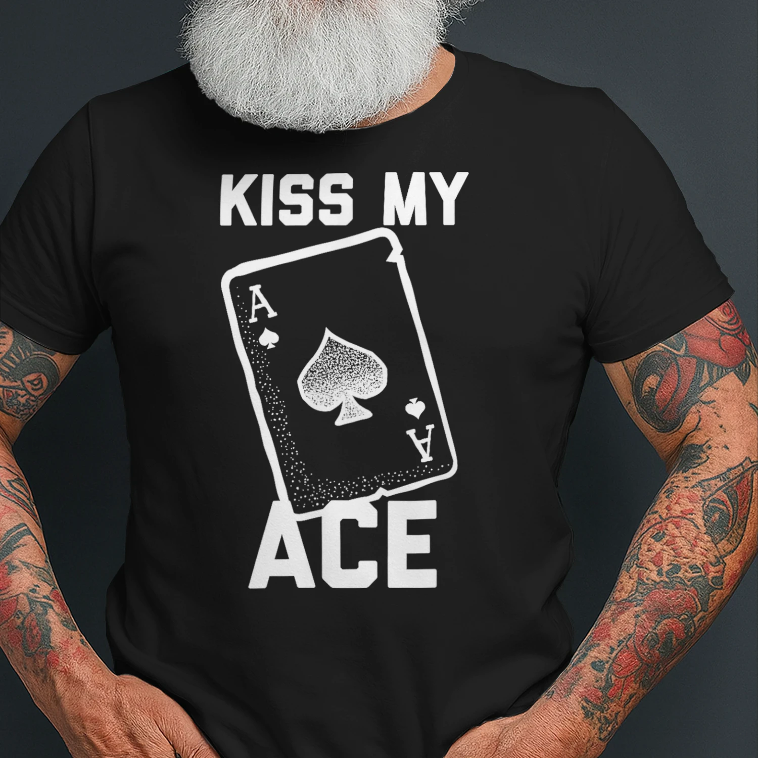 Funny Poker Kiss My Ace Poker Card Spades Poker T Shirt POK0127