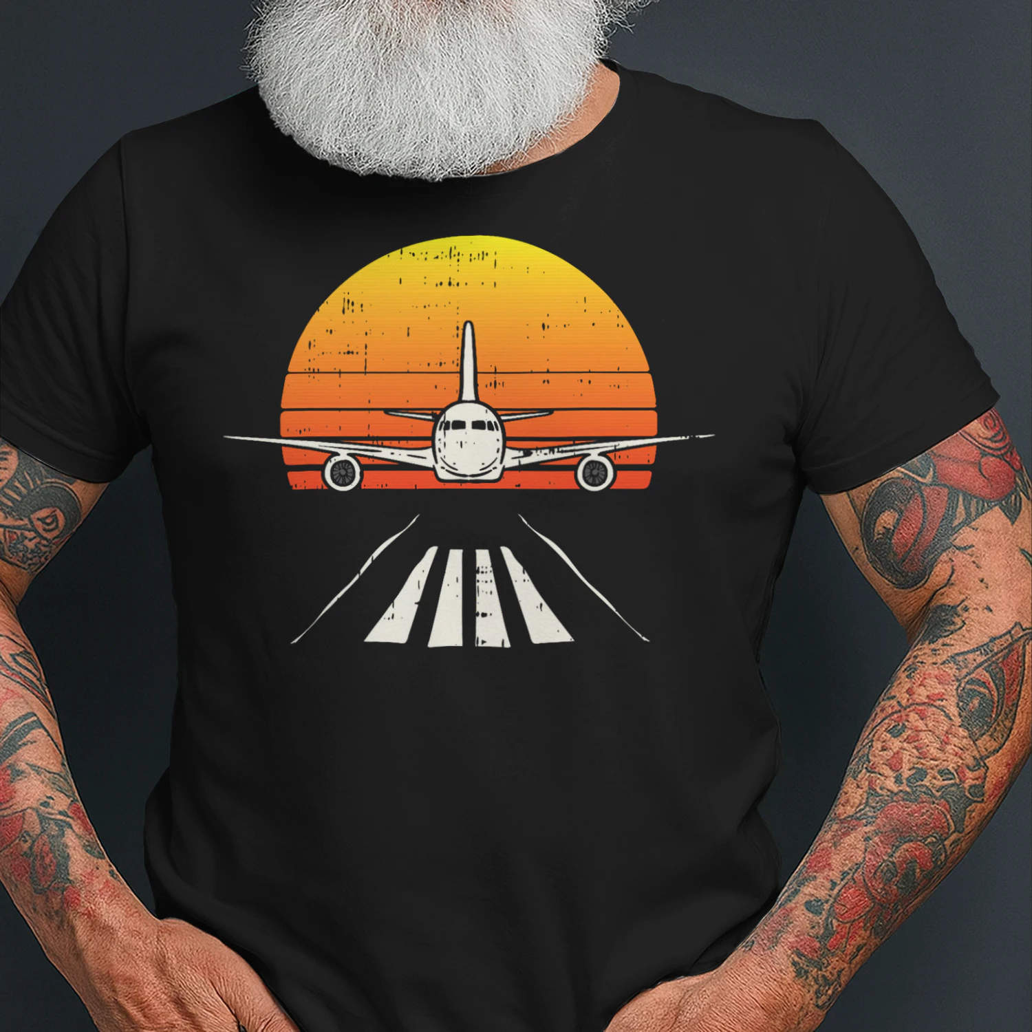 Landing Airplane Retro Aeroplane Pilot Aviation Lover Gift Airplane T Shirt AIP0329