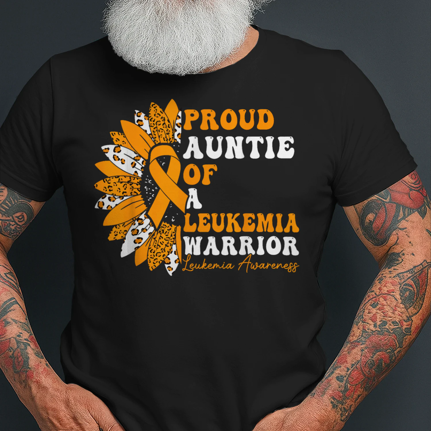Proud Auntie Of A Leukemia Warrior Leukemia Awareness T Shirt LEW0298