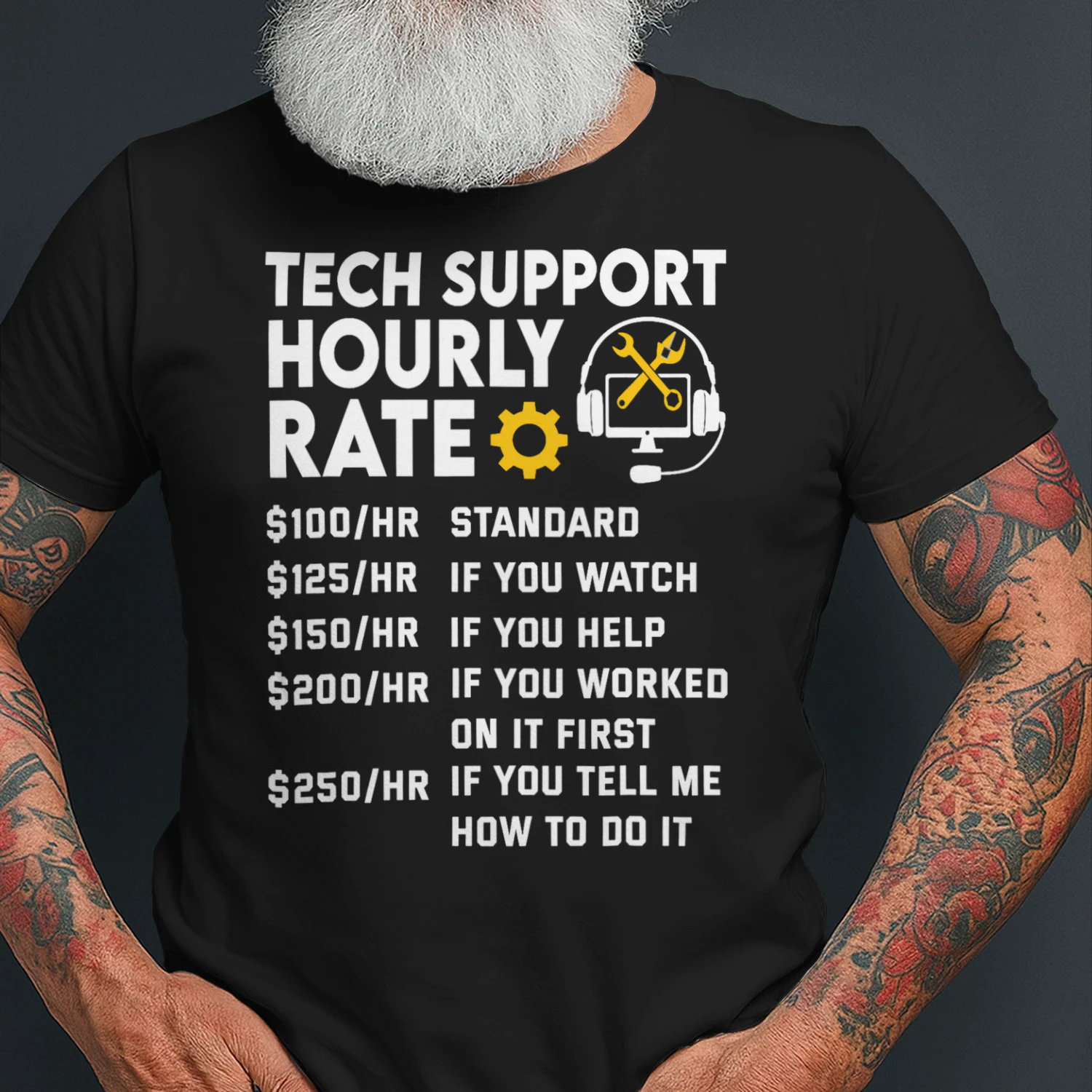Tech Support Hourly Rate It Engineer Tech Computer Geek Engineer T Shirt STE0630