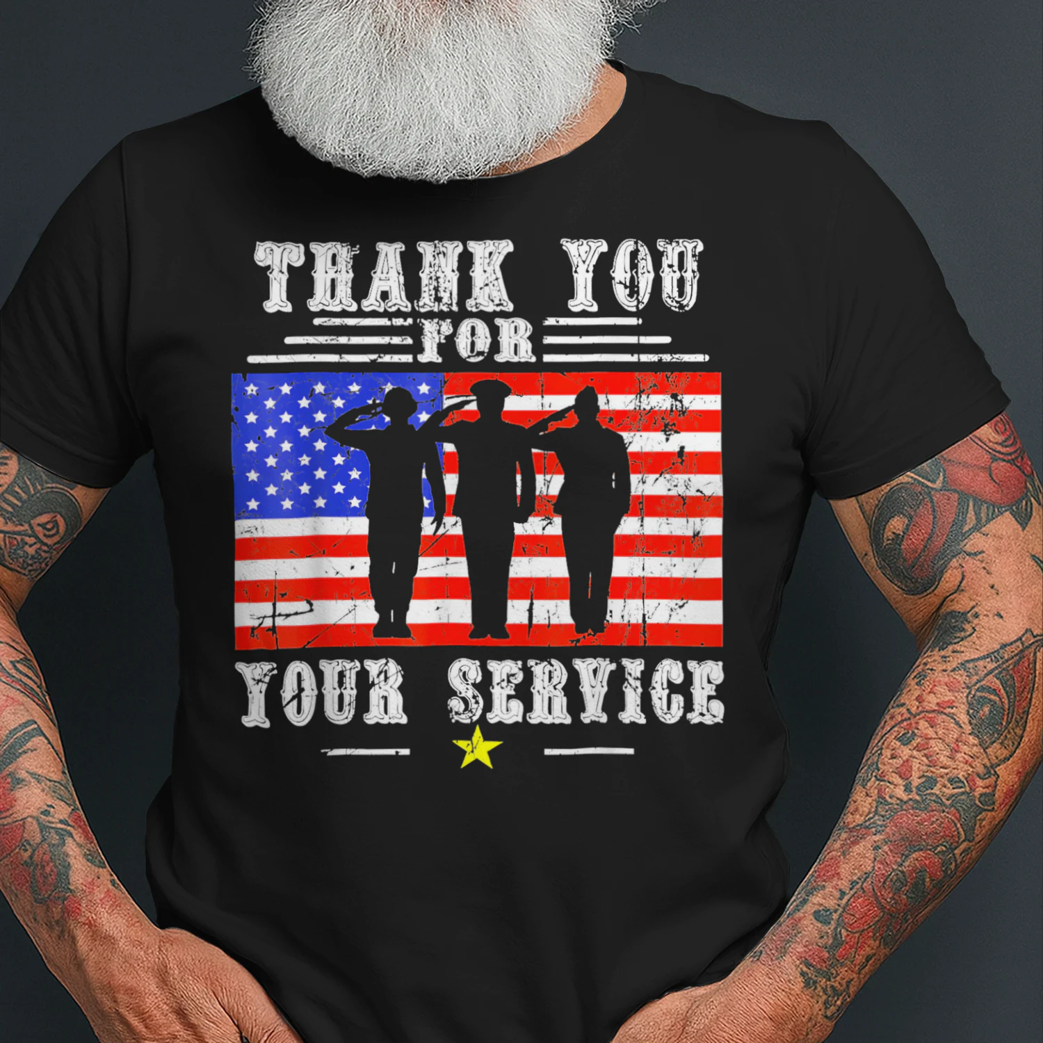 Vintage Veteran Thank You For Your Service Tee Veteran T Shirt VET1065