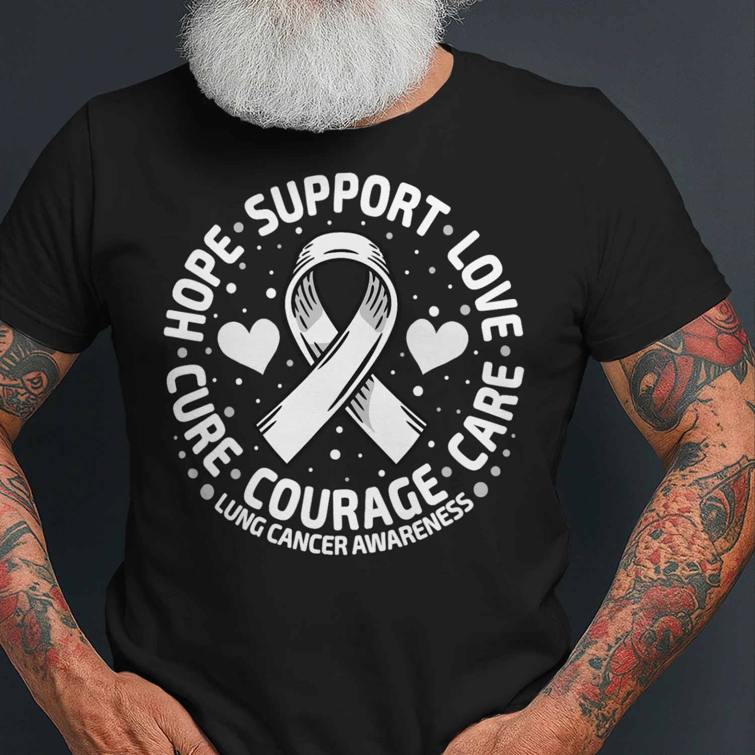 Lung Cancer Tee Family Support White Lung Cancer Awareness Lung Cancer T Shirt LUC0124
