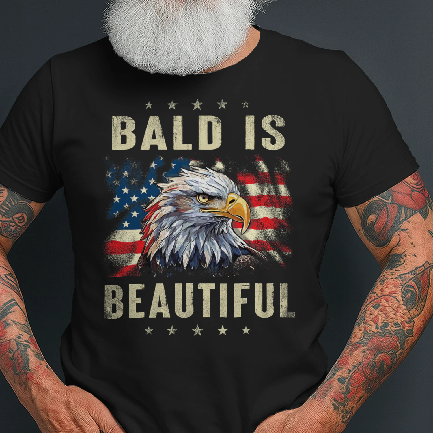 Bald Is Beautiful 4th Of July Independence Day America Eagle Eagle T Shirt EAG0021