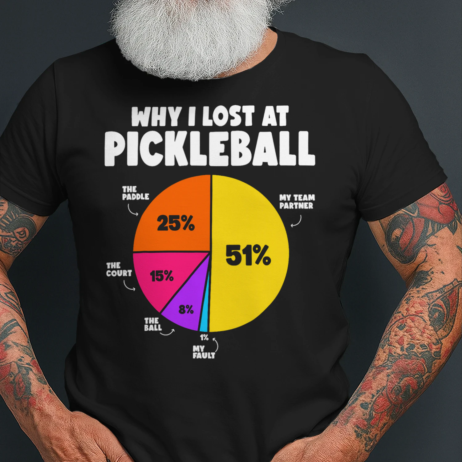 Why I Lose At Pickleball Humor Funny Pickleball Men Women Pickleball T Shirt PIK0344