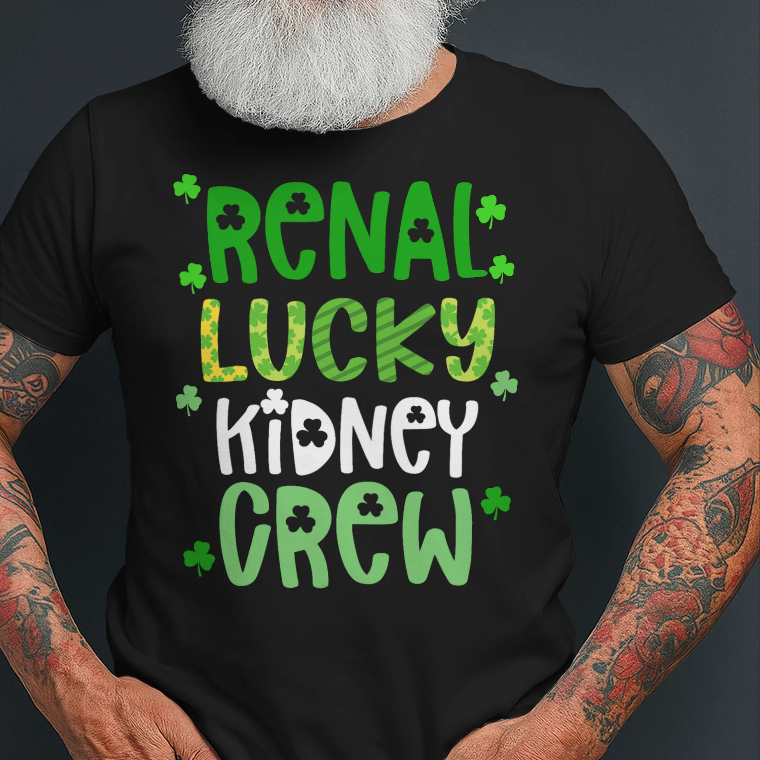 Dialysis Tech St Patricks Day Shirt Renal Lucky Kidney Crew T Shirt KIW0025