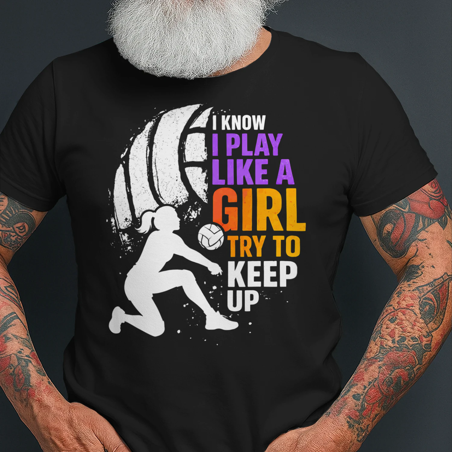 Play Like A Girl Keep Up Volleyball T Shirt VOL0032