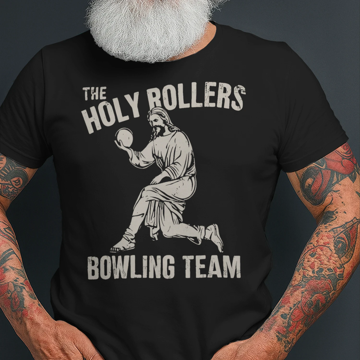 The Holy Rollers Bowling Team Jesus Bowler Christian Bowling T Shirt BOL1467
