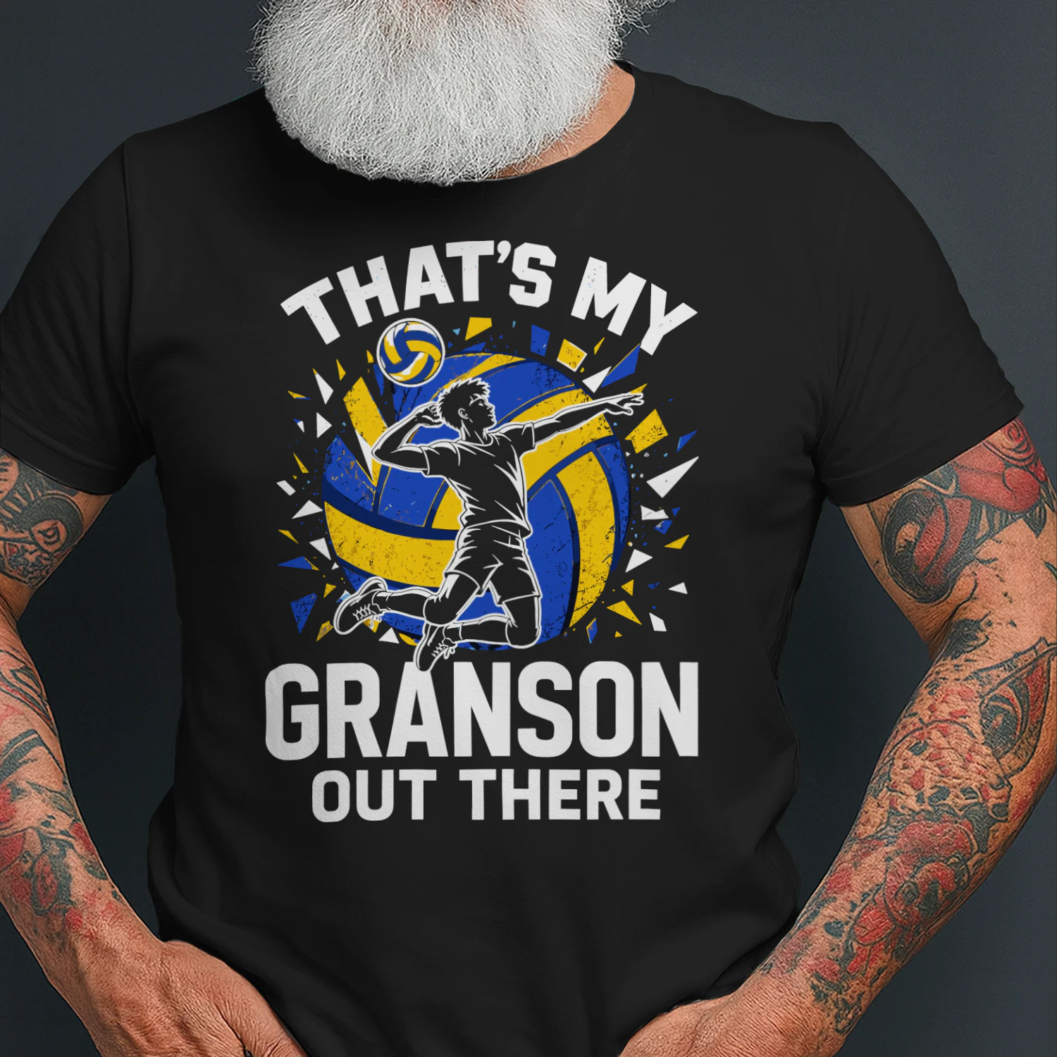 Thats My Grandson Out There Volleyball T Shirt-01 VOL0046