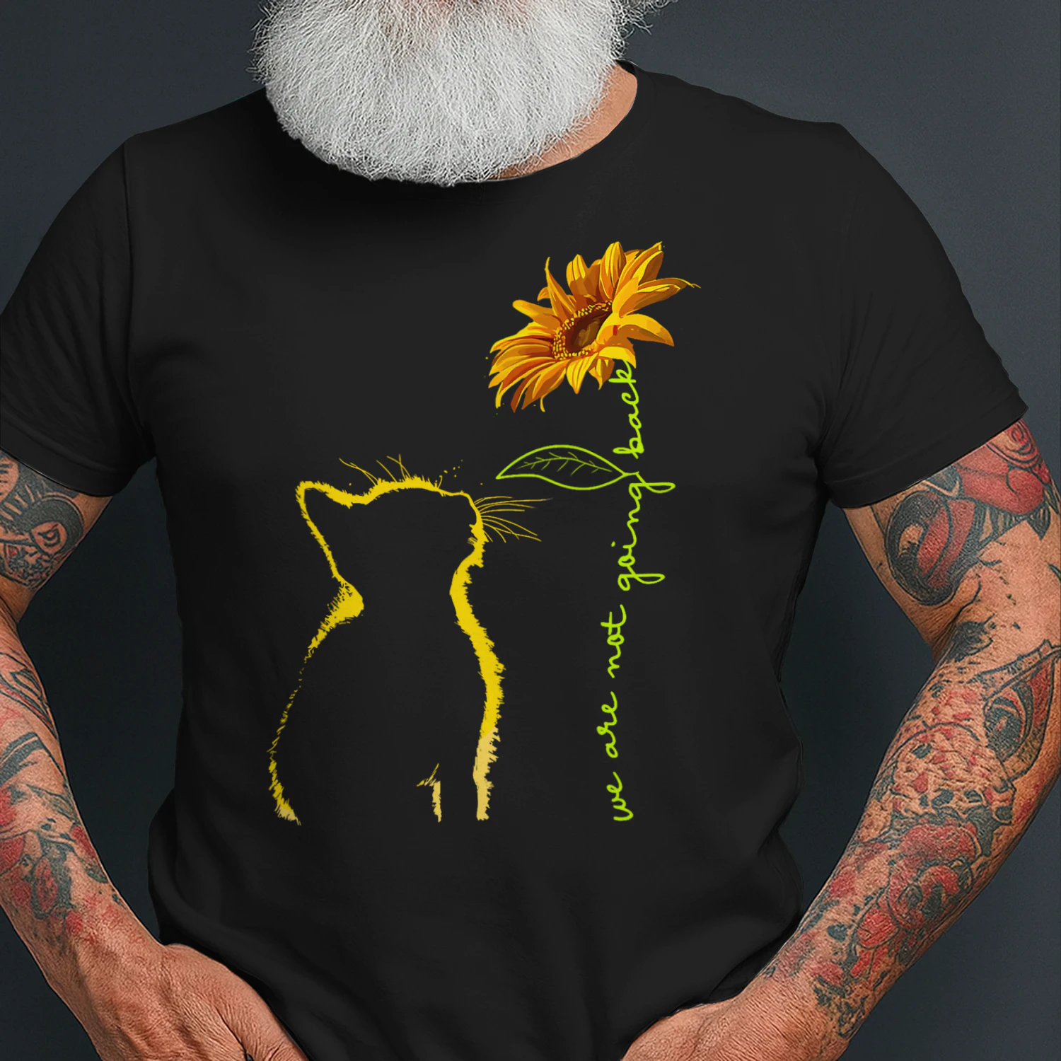 We Are Not Going Back Cat Sunflower Design Cat T Shirt CLR0687