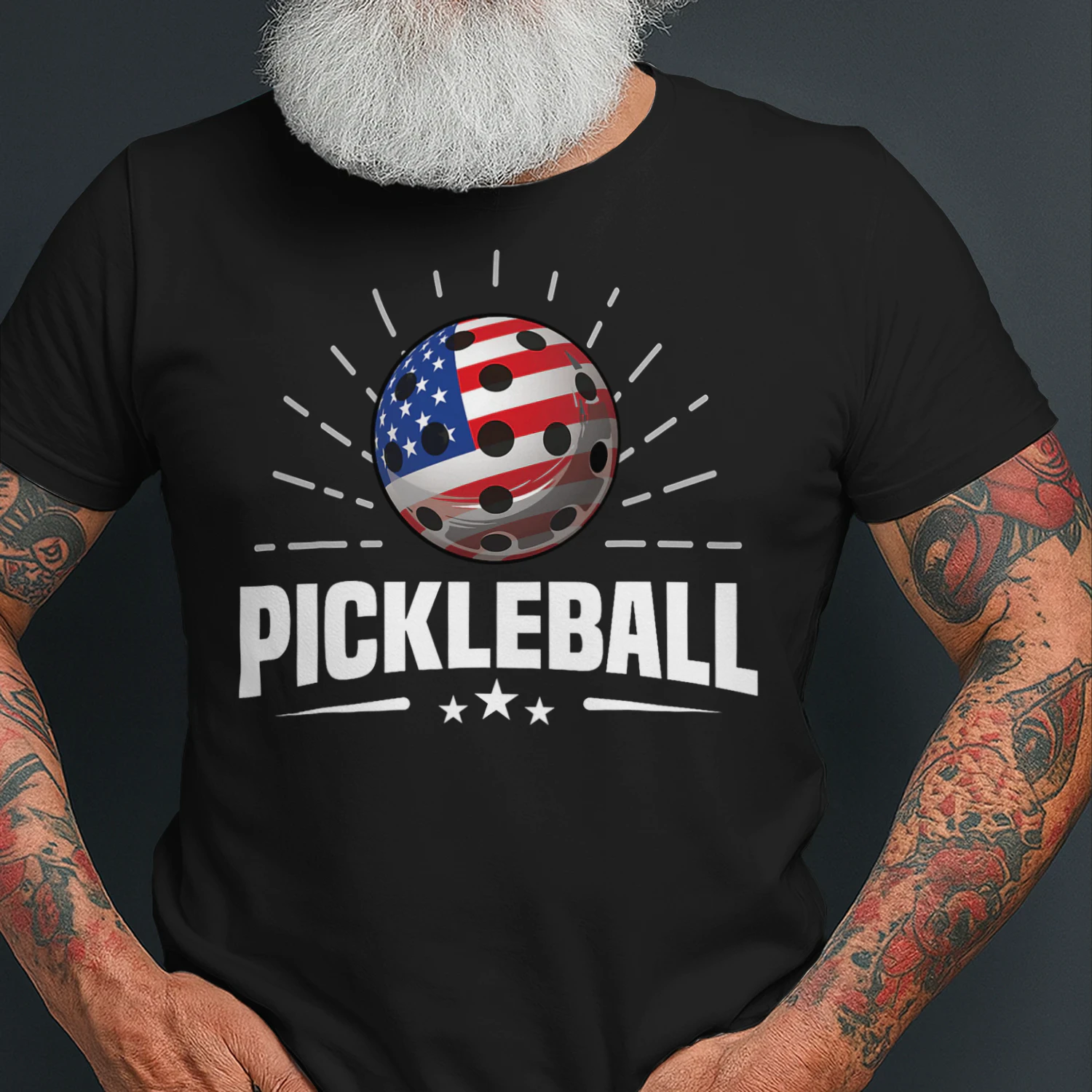 Us American Flag Pickleball Player Paddleball Lover Pickleball T Shirt PIK0329